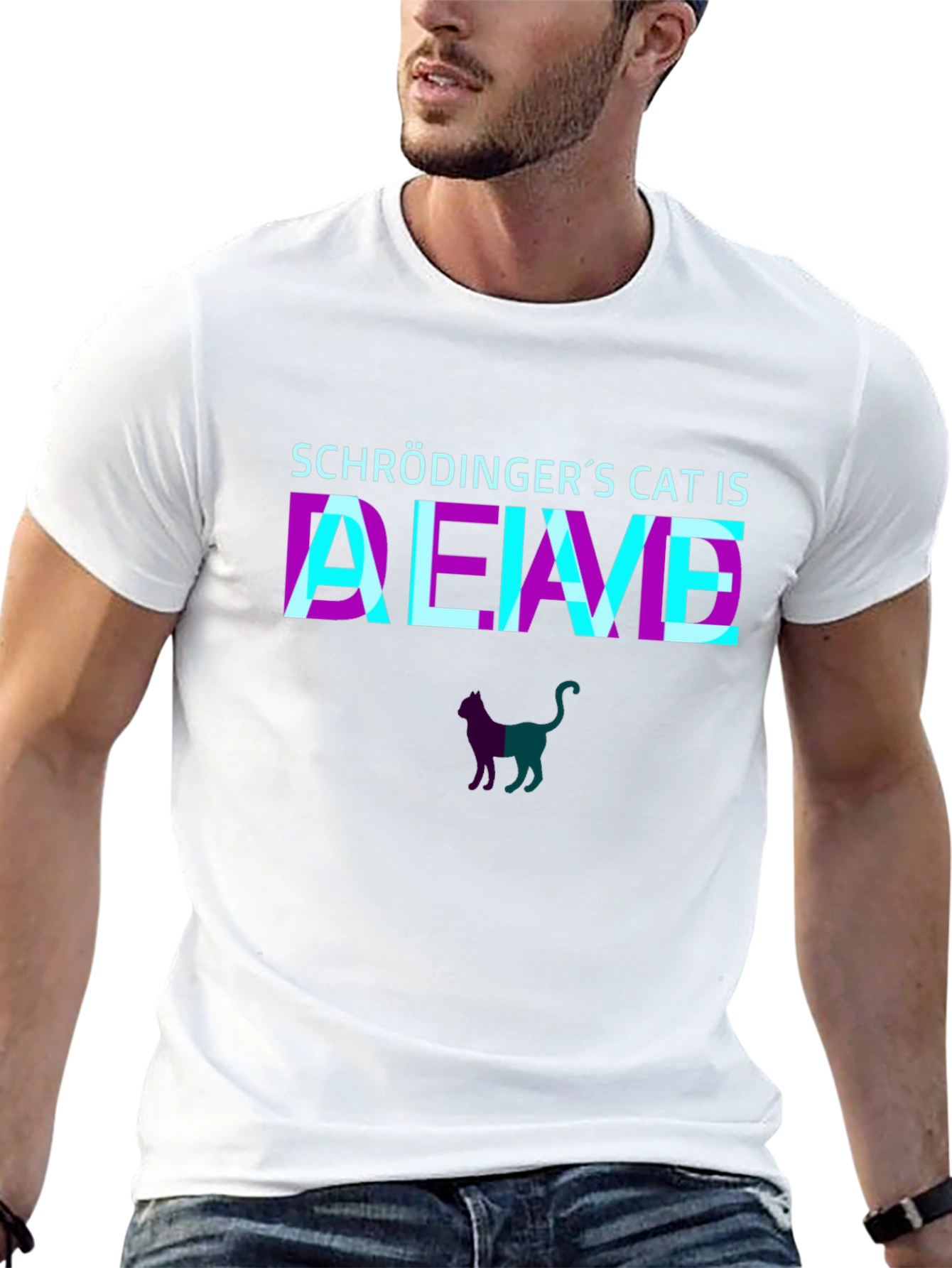 Schrödingers Cat Alive T-Shirt - Quantum Physics Tee