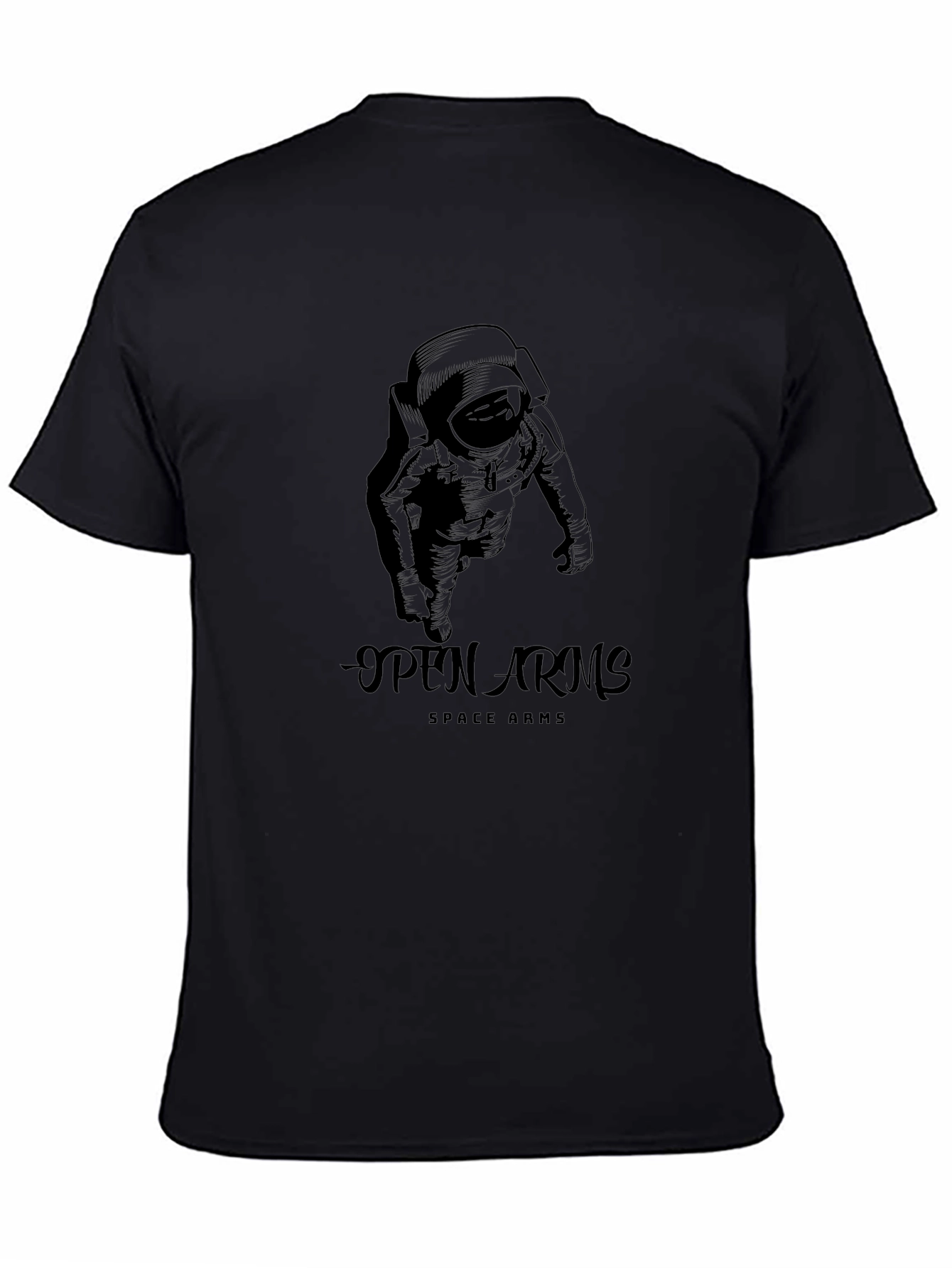 Open Arms Space T-Shirt - Astronaut Design