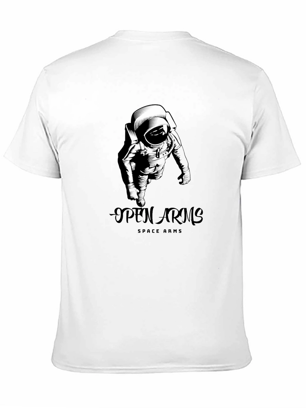 Open Arms Space T-Shirt - Astronaut Design