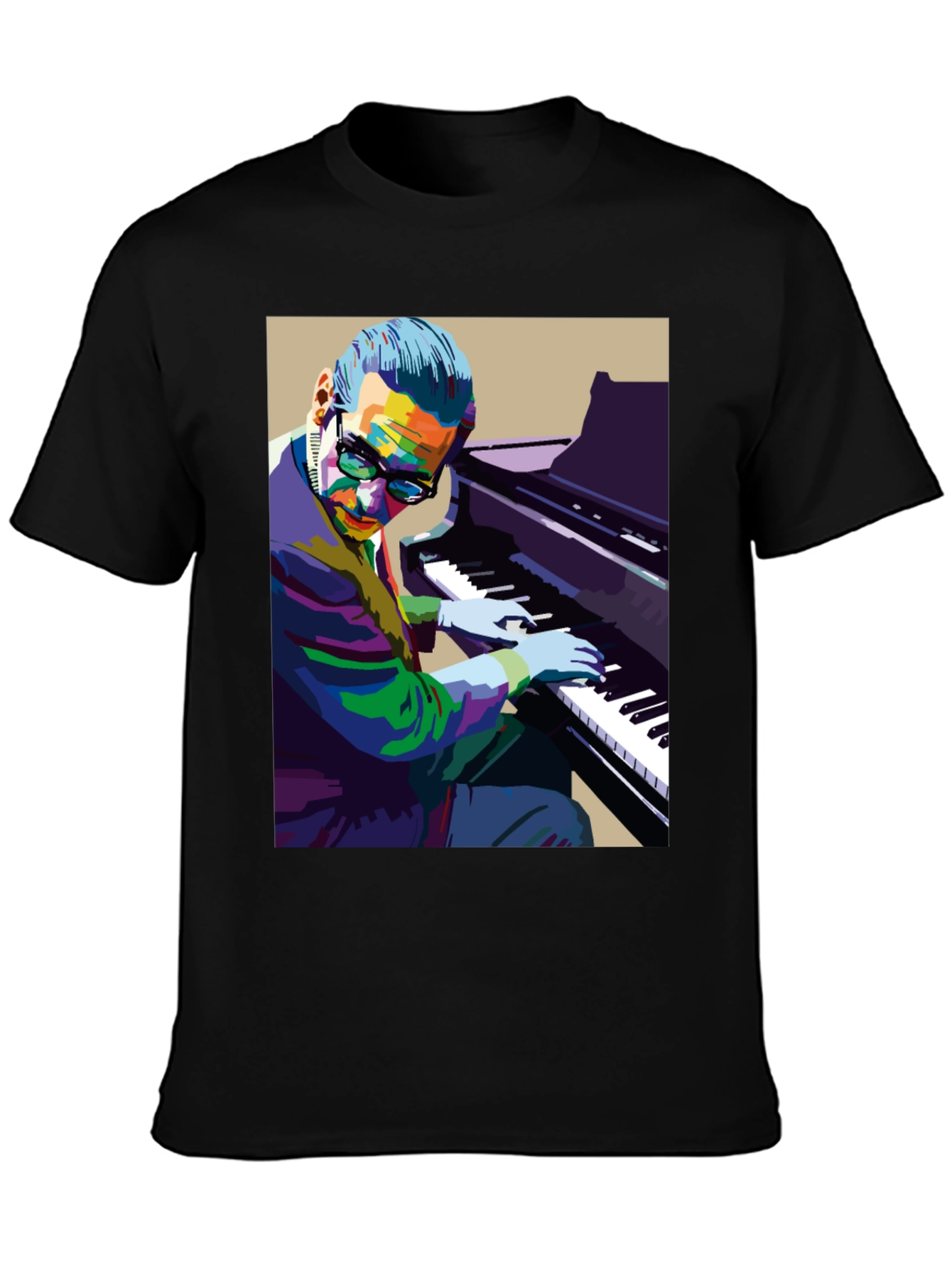 Piano Man Graphic Tee - Cool Musician Shirt