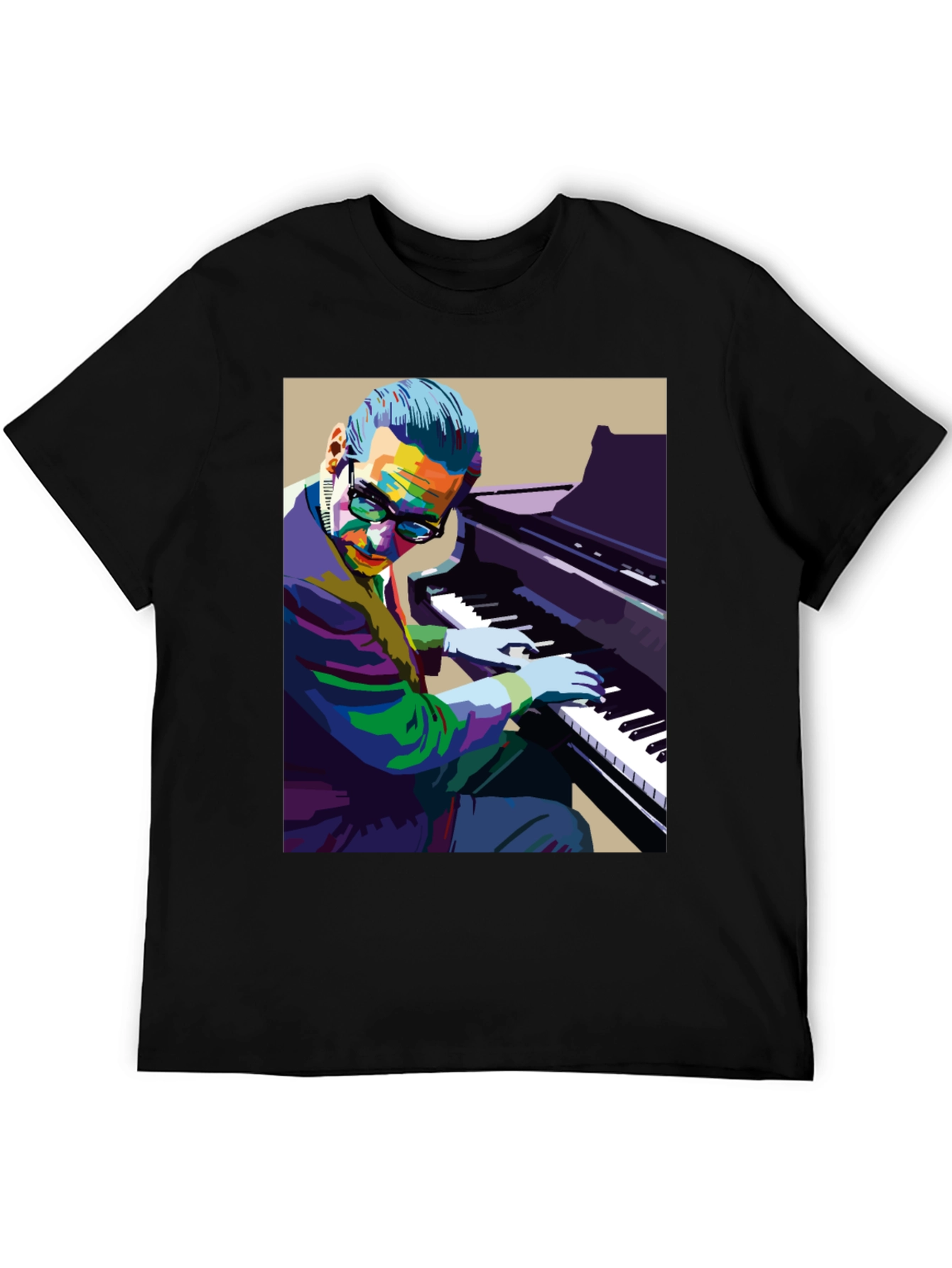 Piano Man Graphic Tee - Cool Musician Shirt
