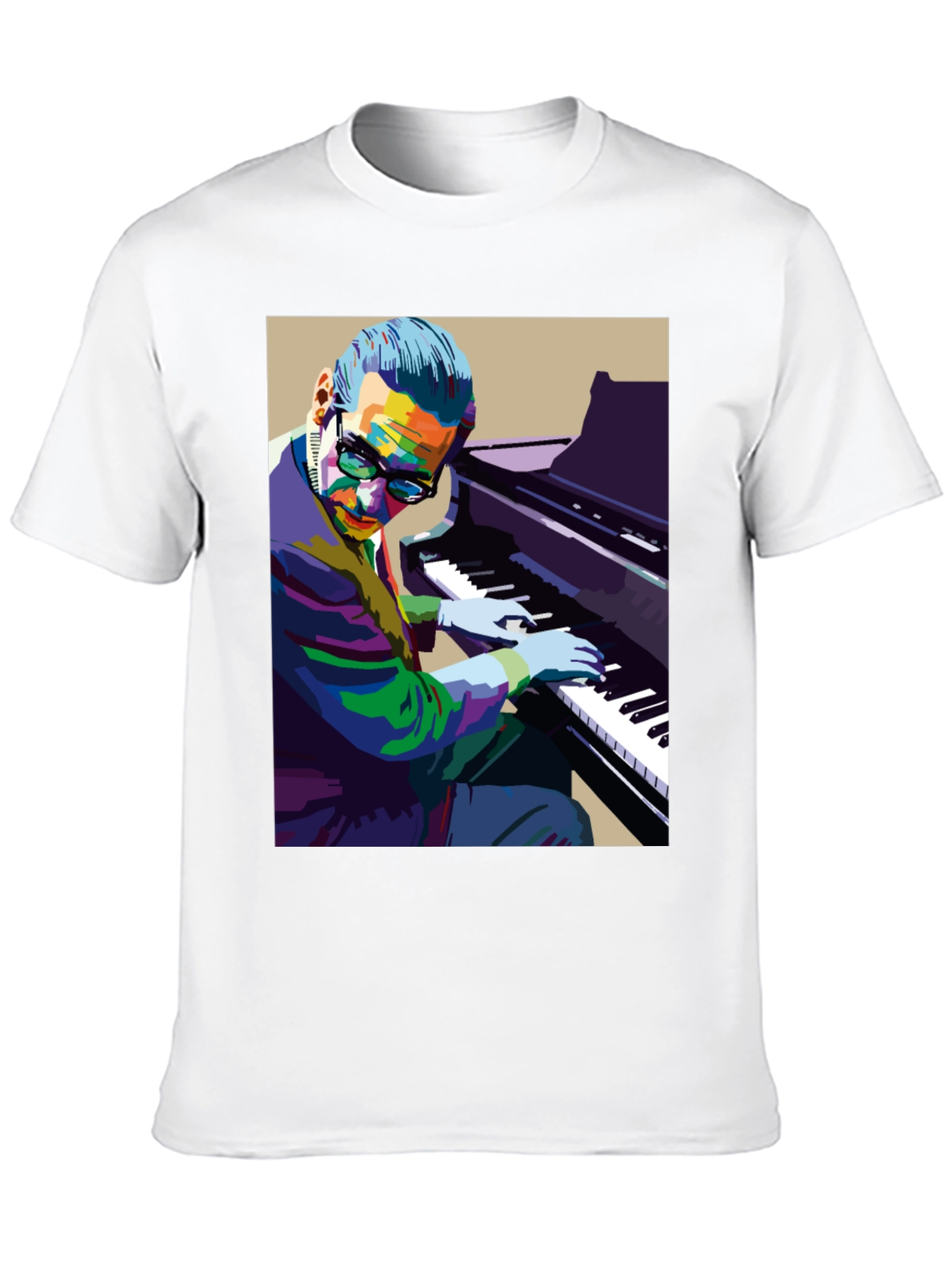 Piano Man Graphic Tee - Cool Musician Shirt