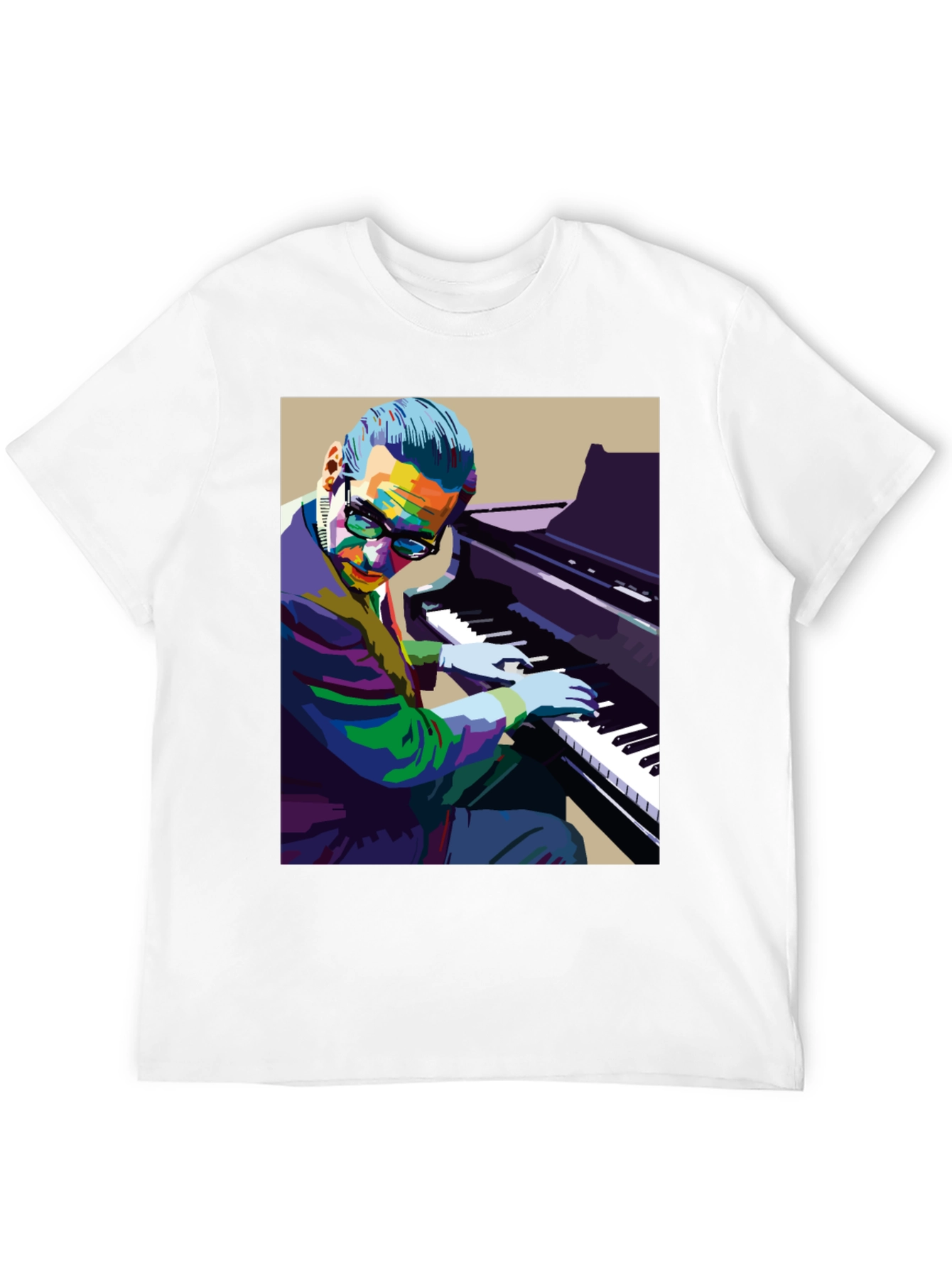 Piano Man Graphic Tee - Cool Musician Shirt