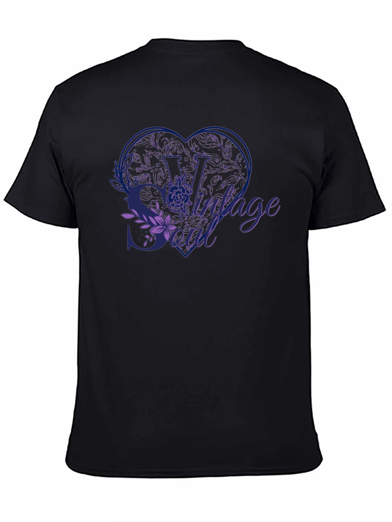 Vintage Soul Graphic Tee - Black