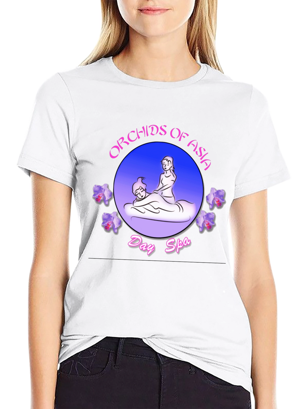 Orchids of Asia Day Spa Black T-Shirt