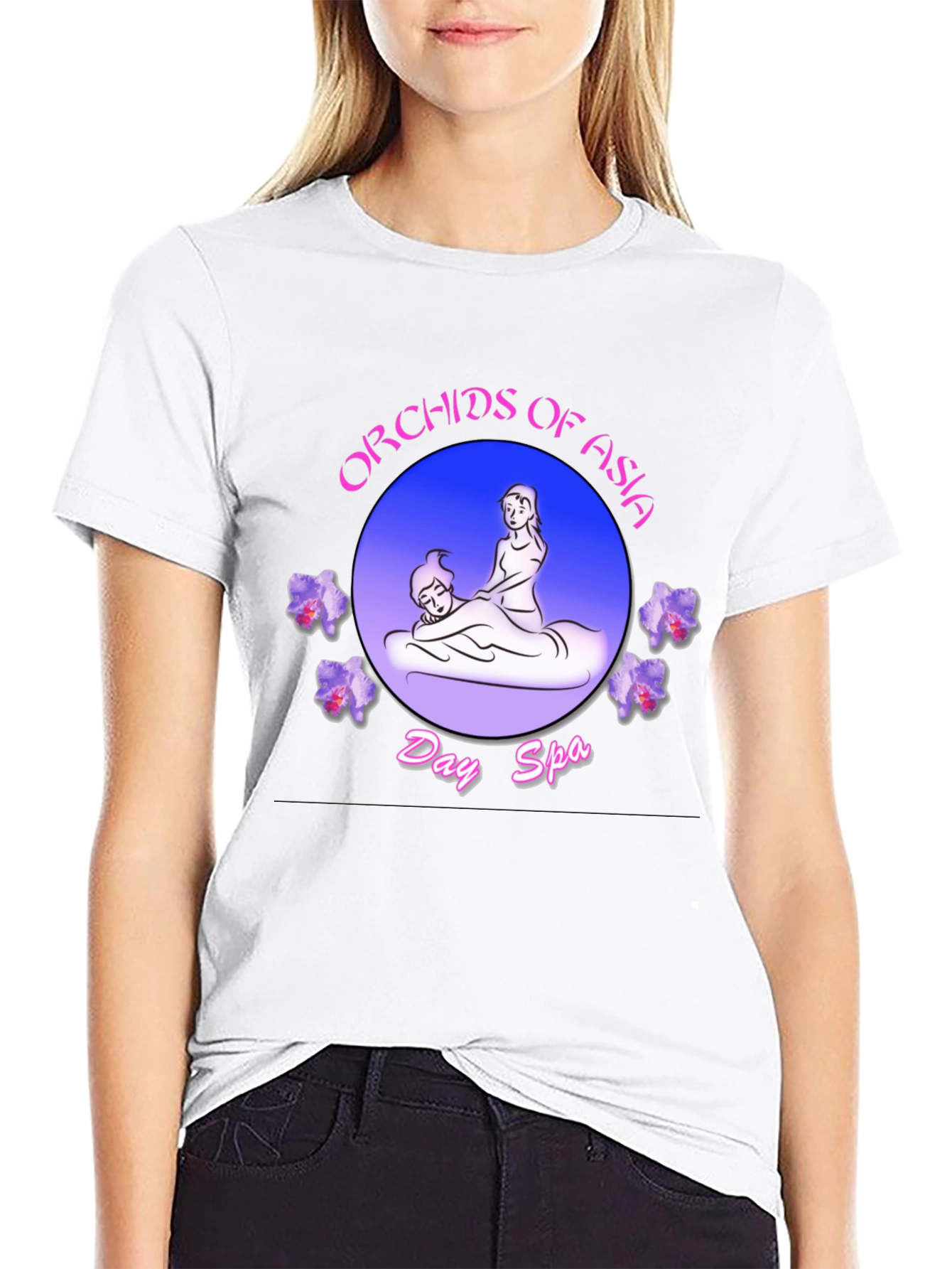 Orchids of Asia Day Spa Black T-Shirt