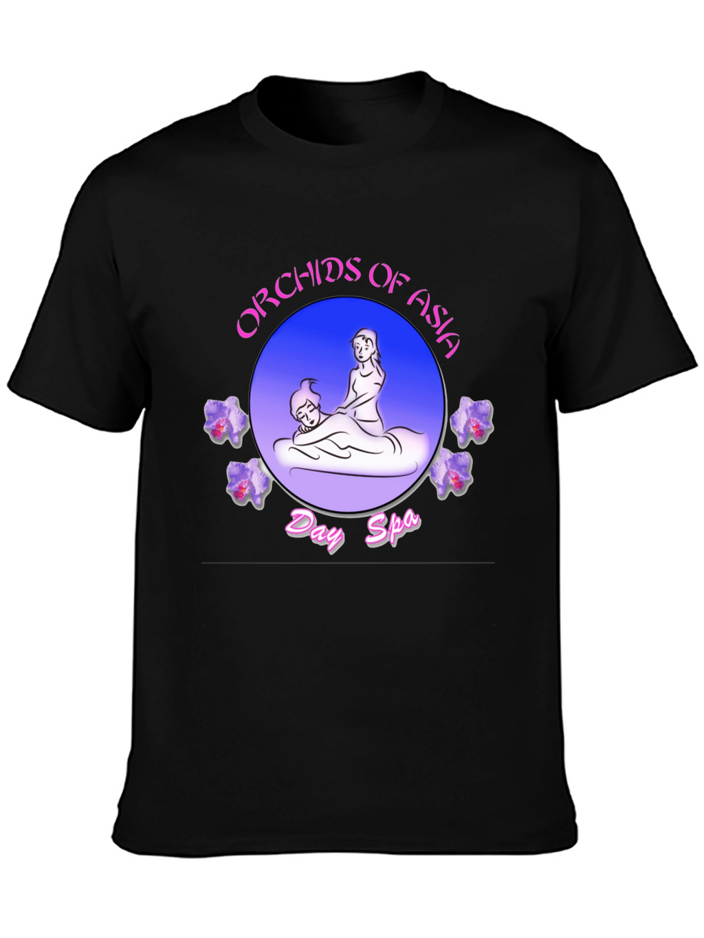 Orchids of Asia Day Spa Black T-Shirt