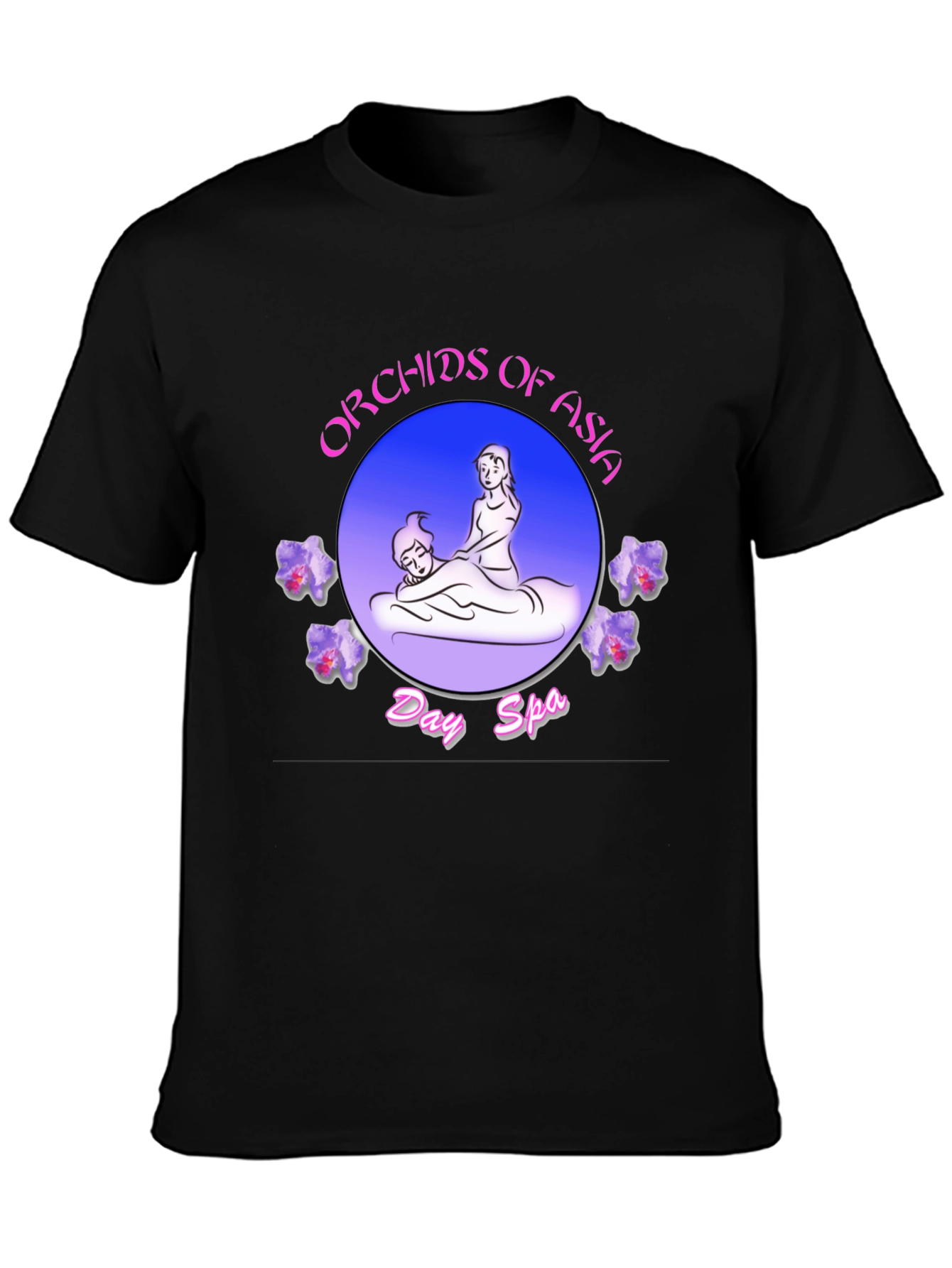 Orchids of Asia Day Spa Black T-Shirt