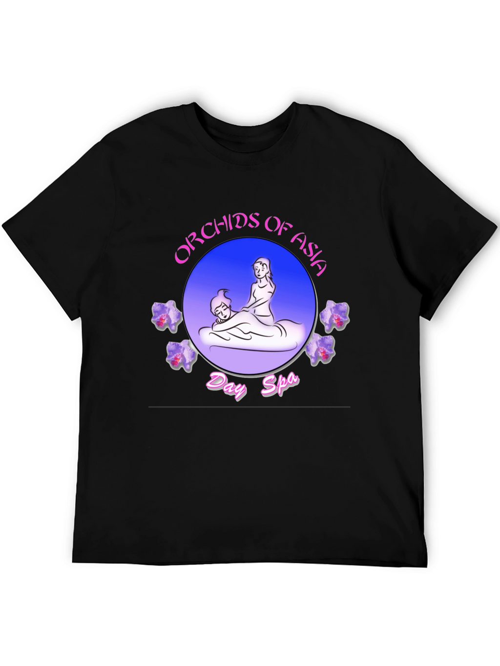 Orchids of Asia Day Spa Black T-Shirt
