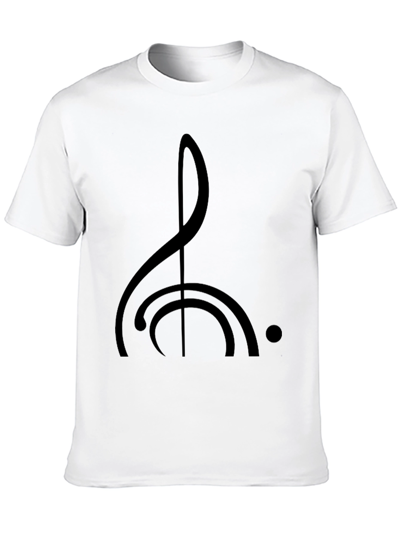 Musical Note Graphic Tee - Modern Black Shirt