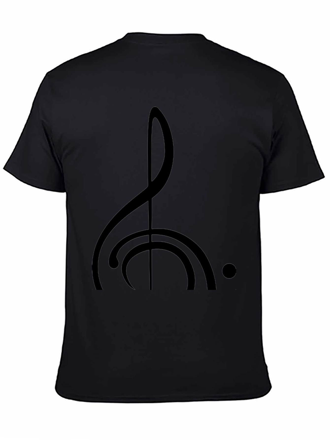 Musical Note Graphic Tee - Modern Black Shirt