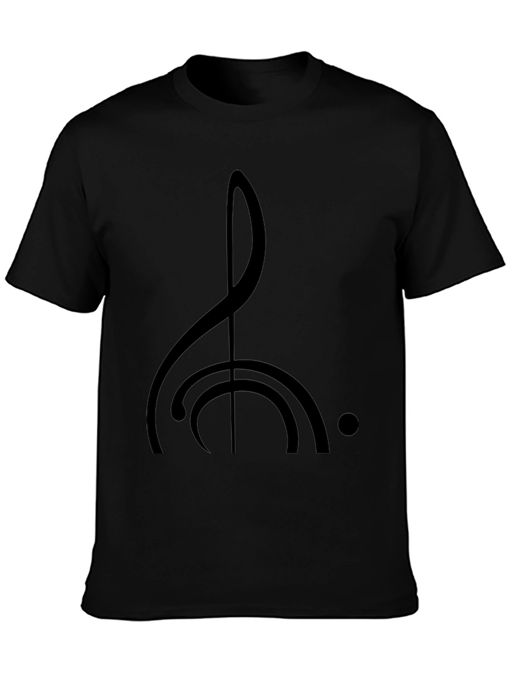 Musical Note Graphic Tee - Modern Black Shirt