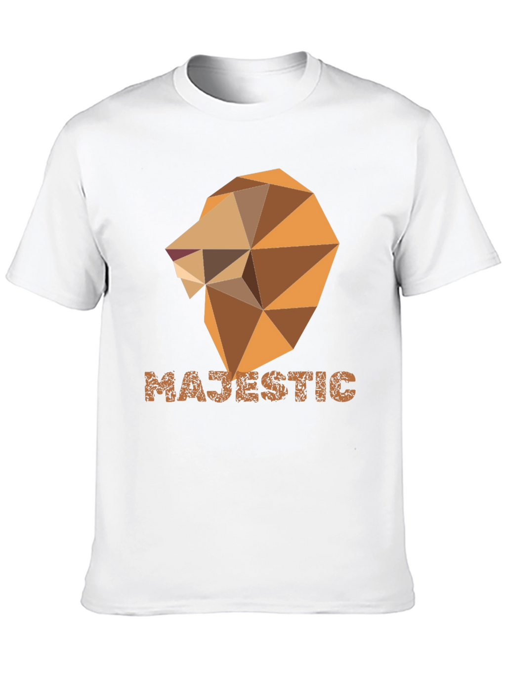 Majestic Geometric Lion Graphic Tee - Stylish Black Shirt