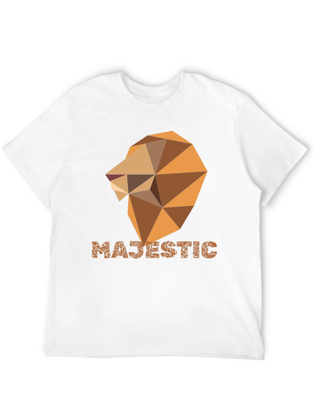 Majestic Geometric Lion Graphic Tee - Stylish Black Shirt