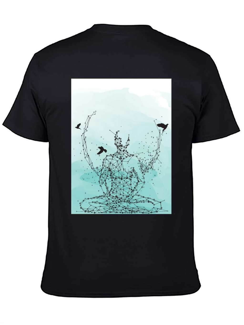 Meditative Connection Graphic Tee - Black