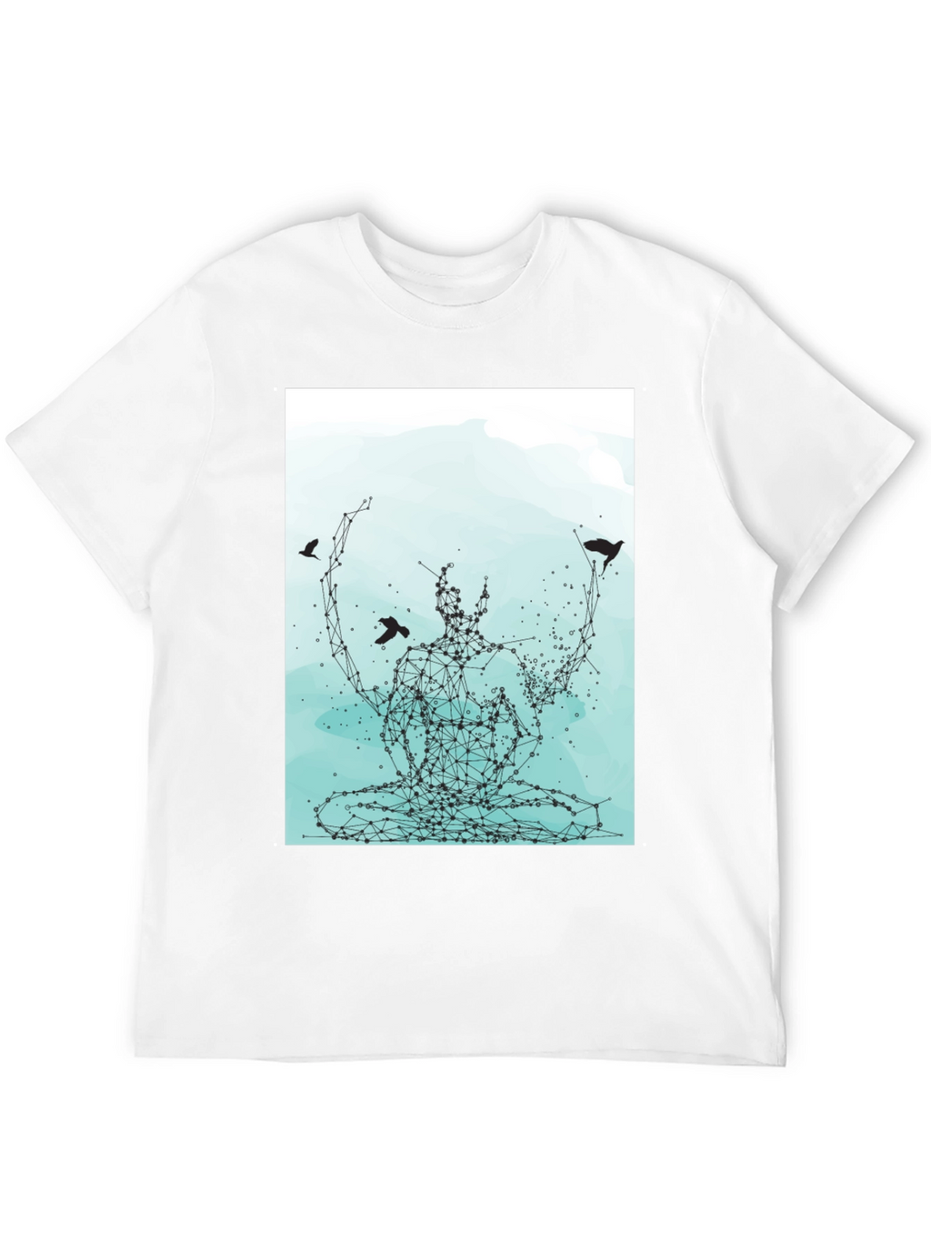Meditative Connection Graphic Tee - Black