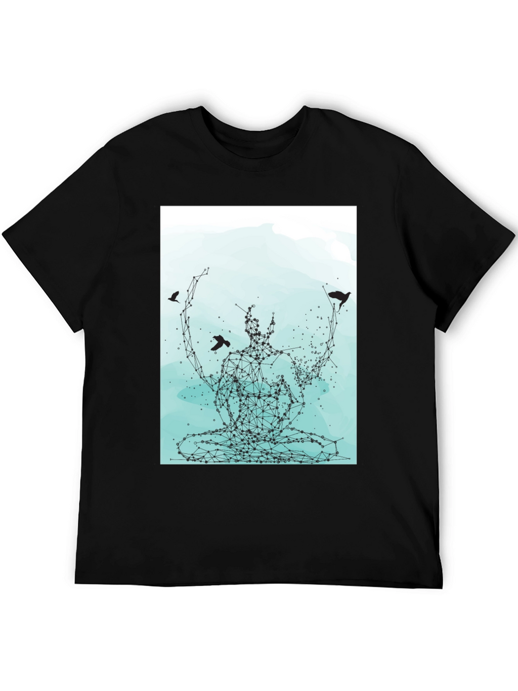 Meditative Connection Graphic Tee - Black