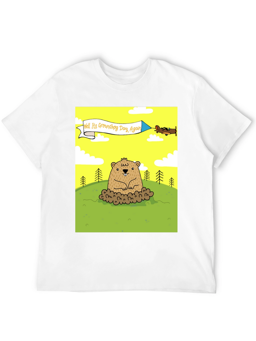 Groundhog Day T-Shirt - Funny Cartoon Graphic Tee