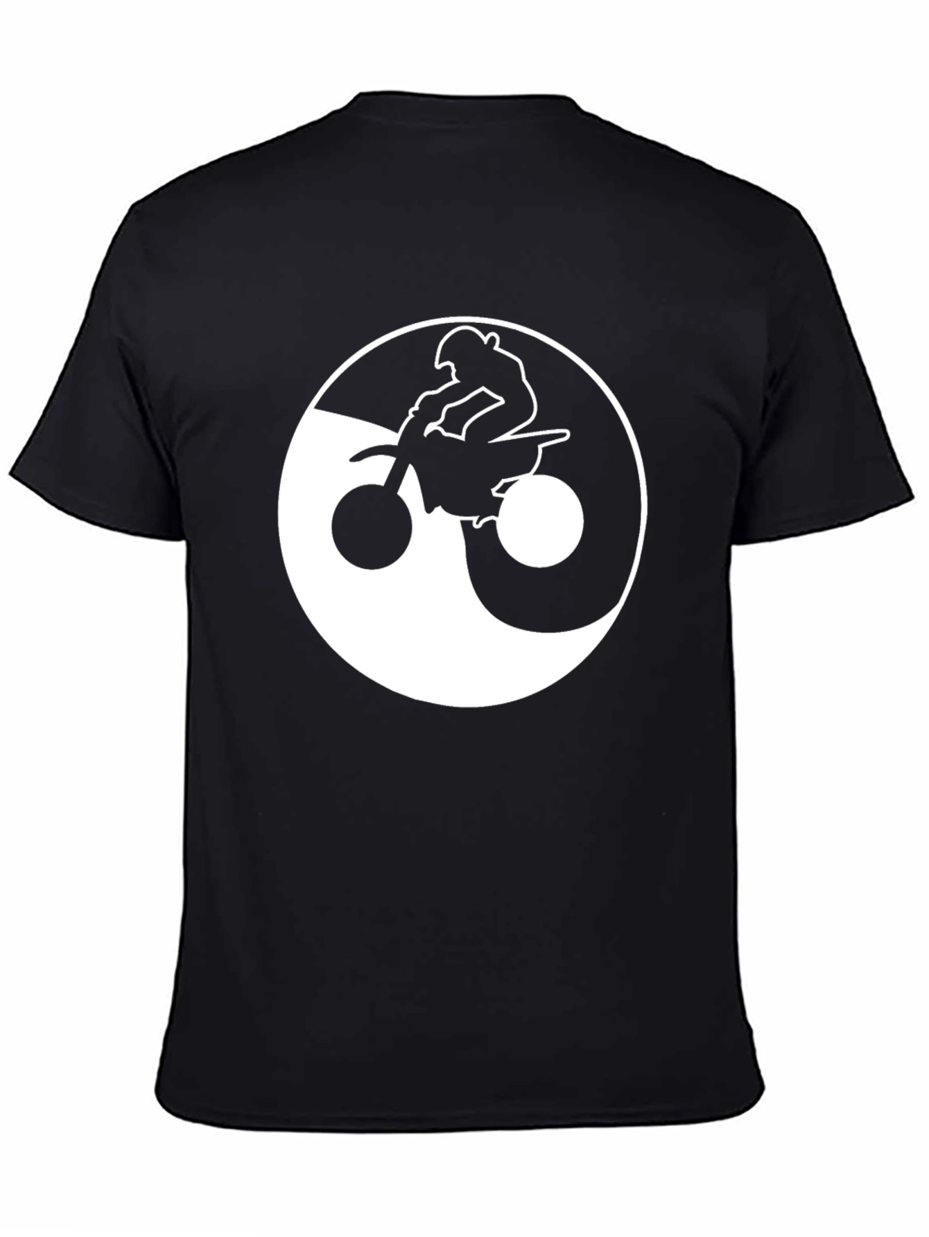 Yin Yang Dirt Bike Rider Graphic T-Shirt