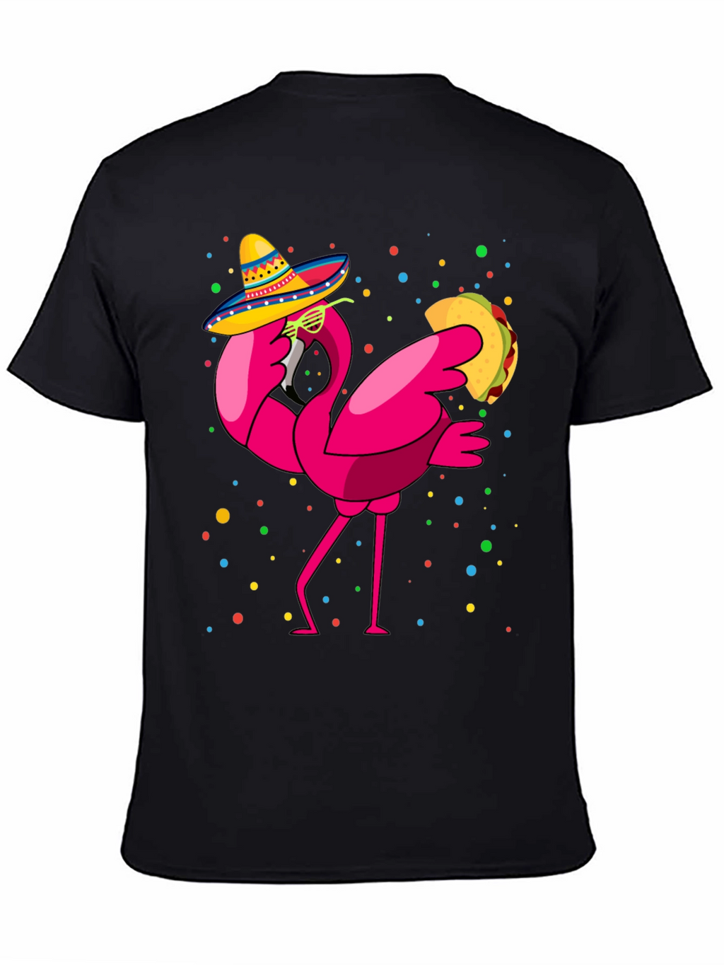 Flamingo Taco Fiesta T-Shirt - Cinco de Mayo Fun!