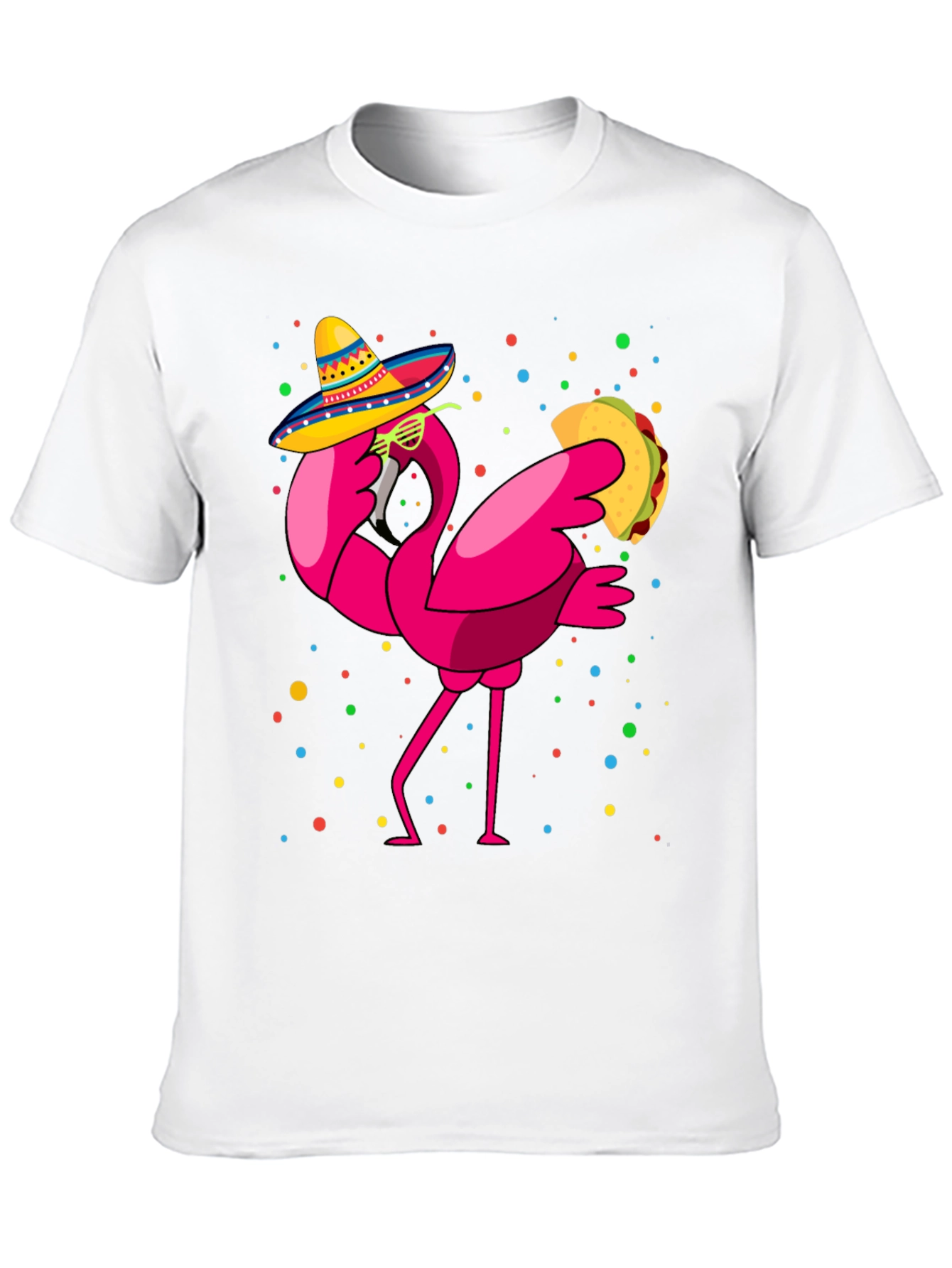 Flamingo Taco Fiesta T-Shirt - Cinco de Mayo Fun!