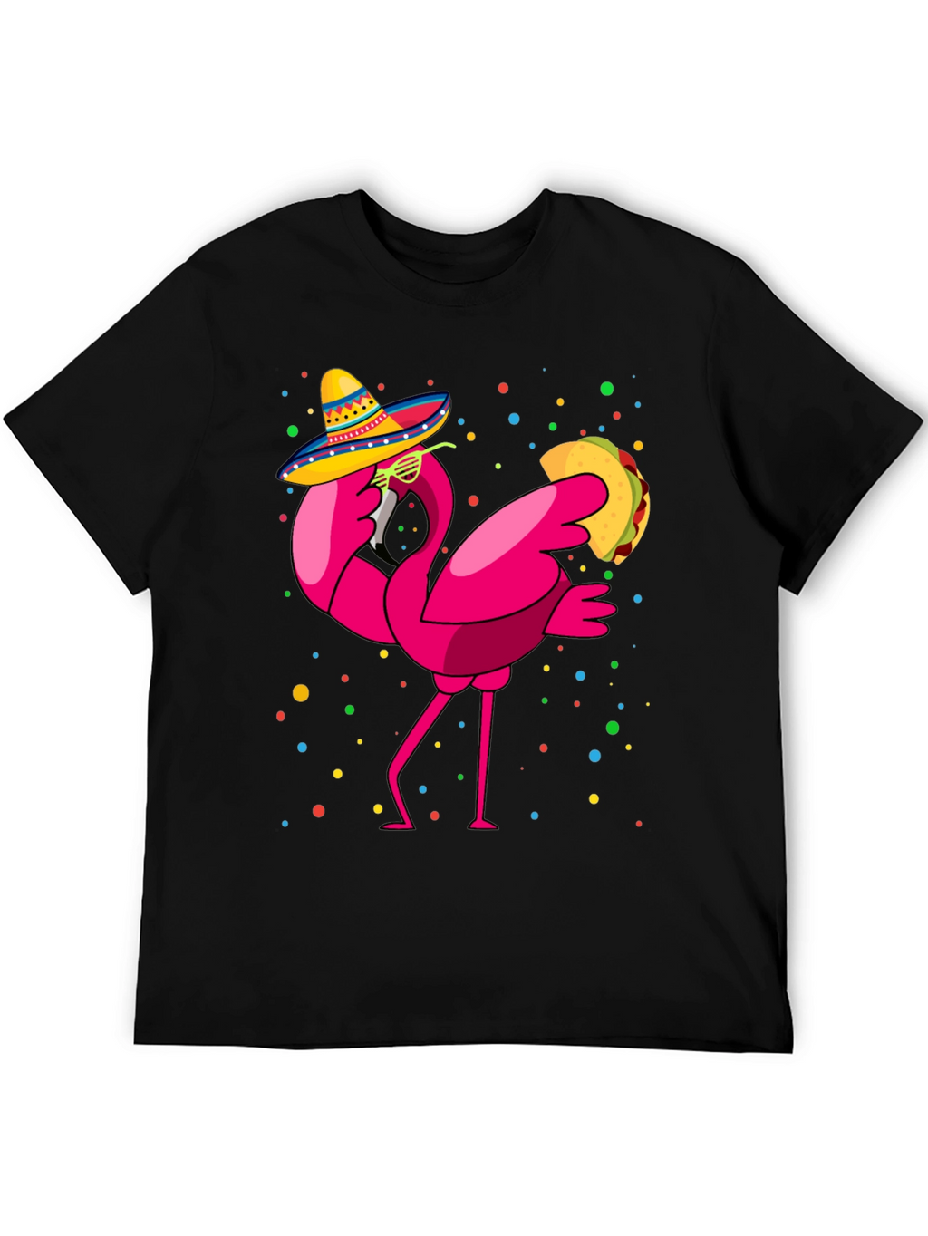 Flamingo Taco Fiesta T-Shirt - Cinco de Mayo Fun!