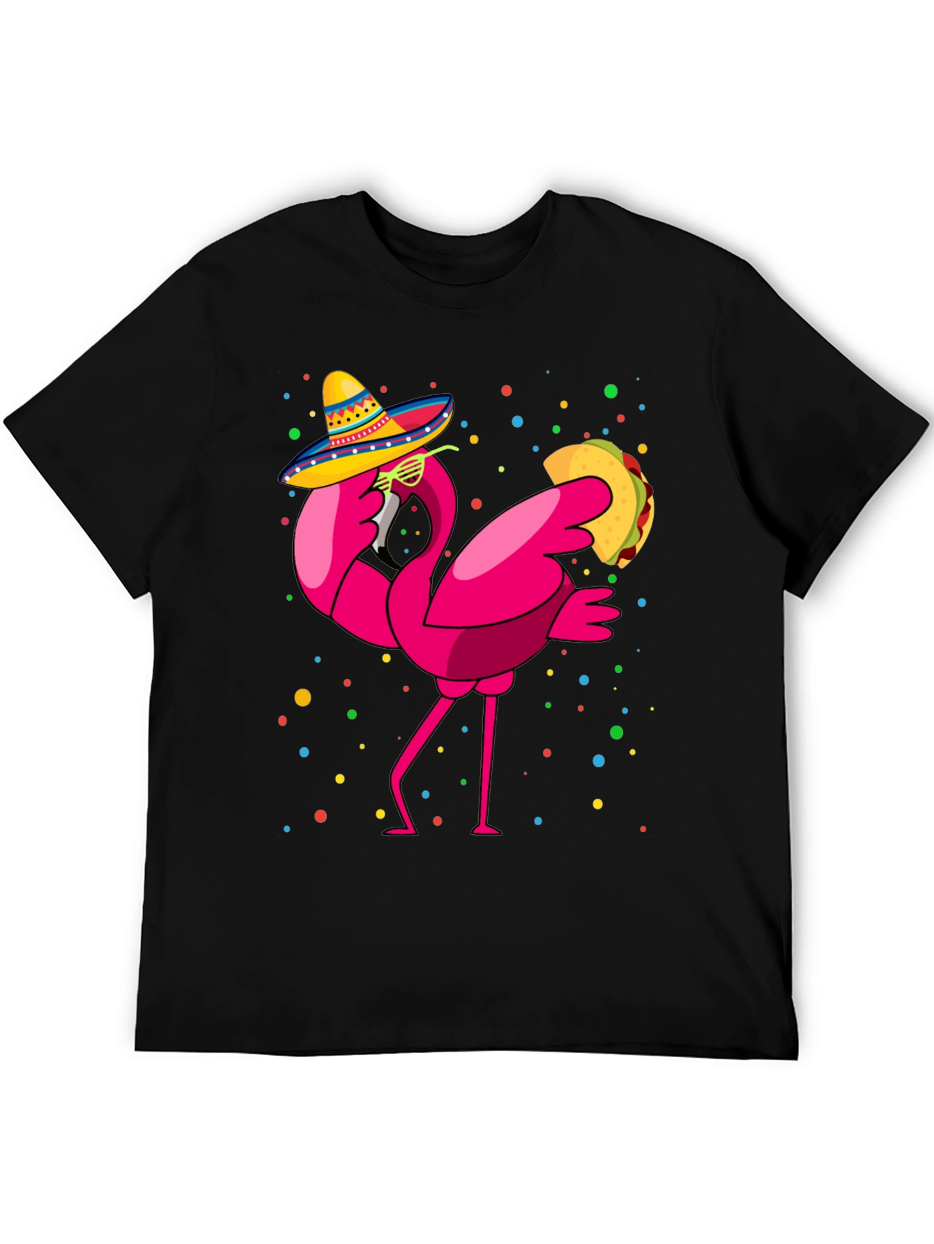 Flamingo Taco Fiesta T-Shirt - Cinco de Mayo Fun!