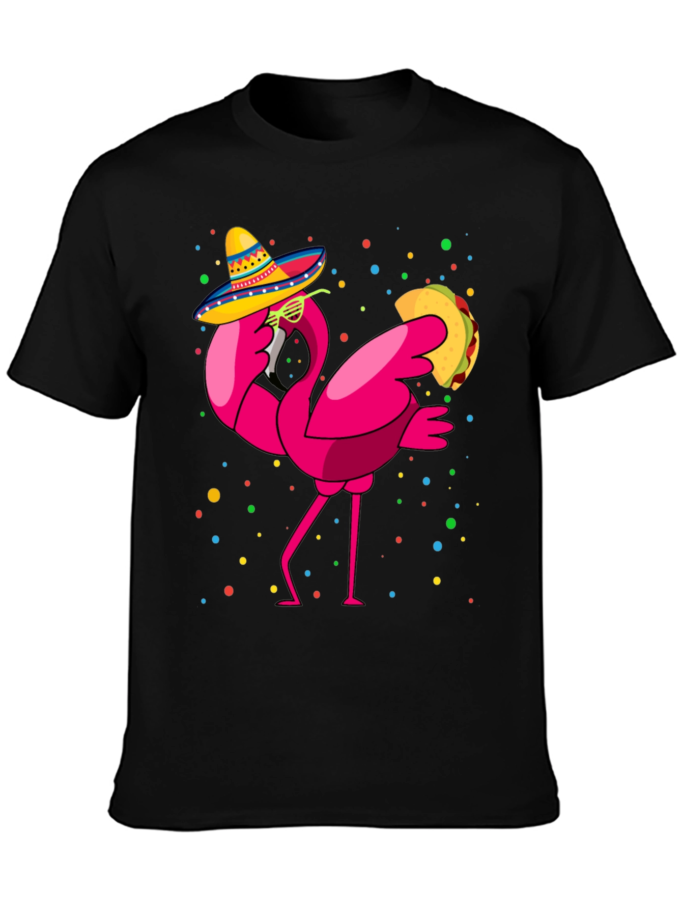 Flamingo Taco Fiesta T-Shirt - Cinco de Mayo Fun!
