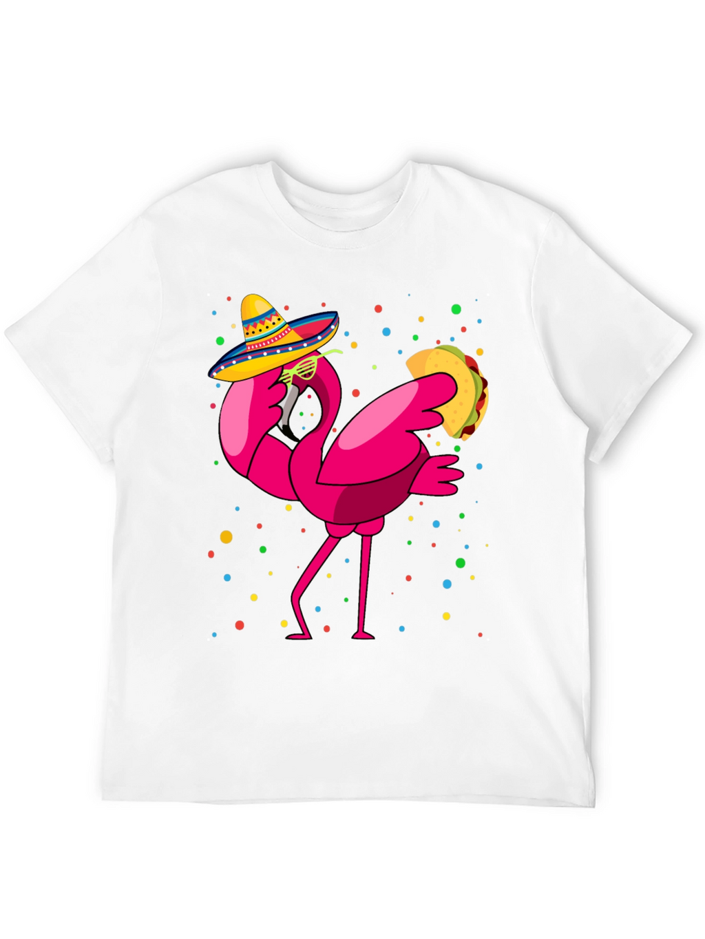 Flamingo Taco Fiesta T-Shirt - Cinco de Mayo Fun!