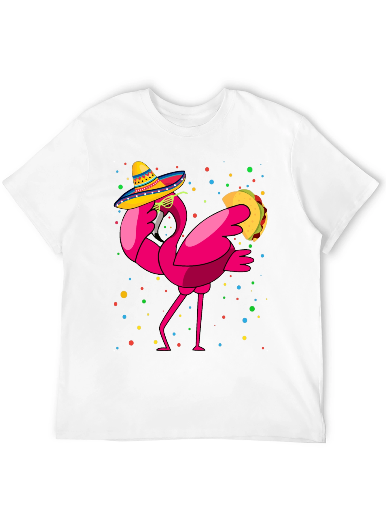 Flamingo Taco Fiesta T-Shirt - Cinco de Mayo Fun!