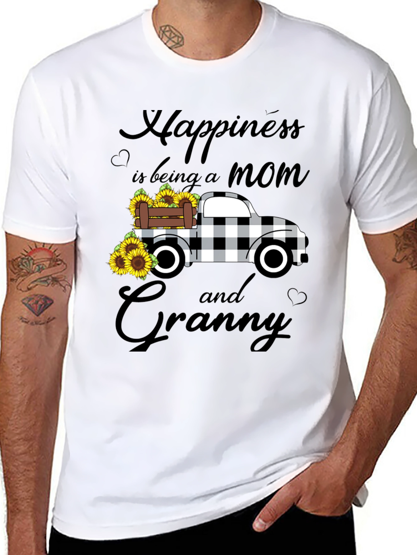 Mom & Granny Sunflower Truck T-Shirt