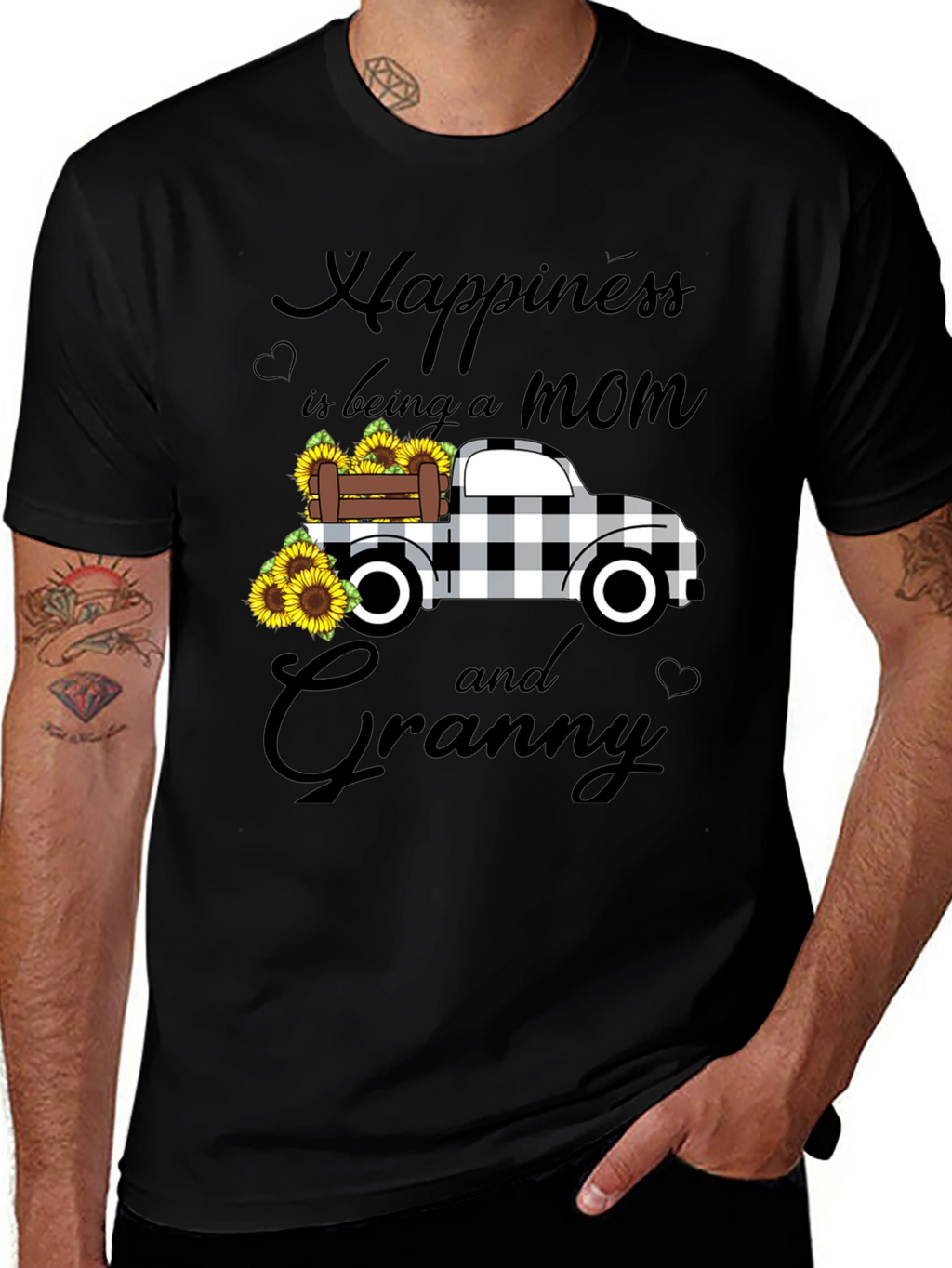 Mom & Granny Sunflower Truck T-Shirt