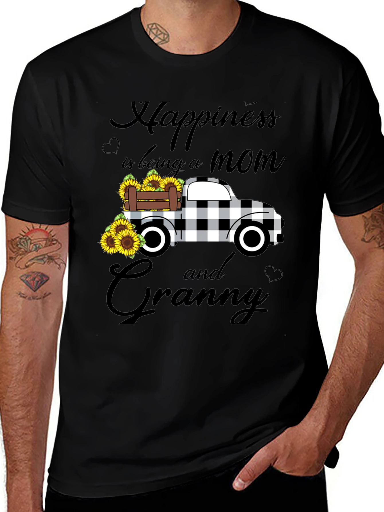 Mom & Granny Sunflower Truck T-Shirt