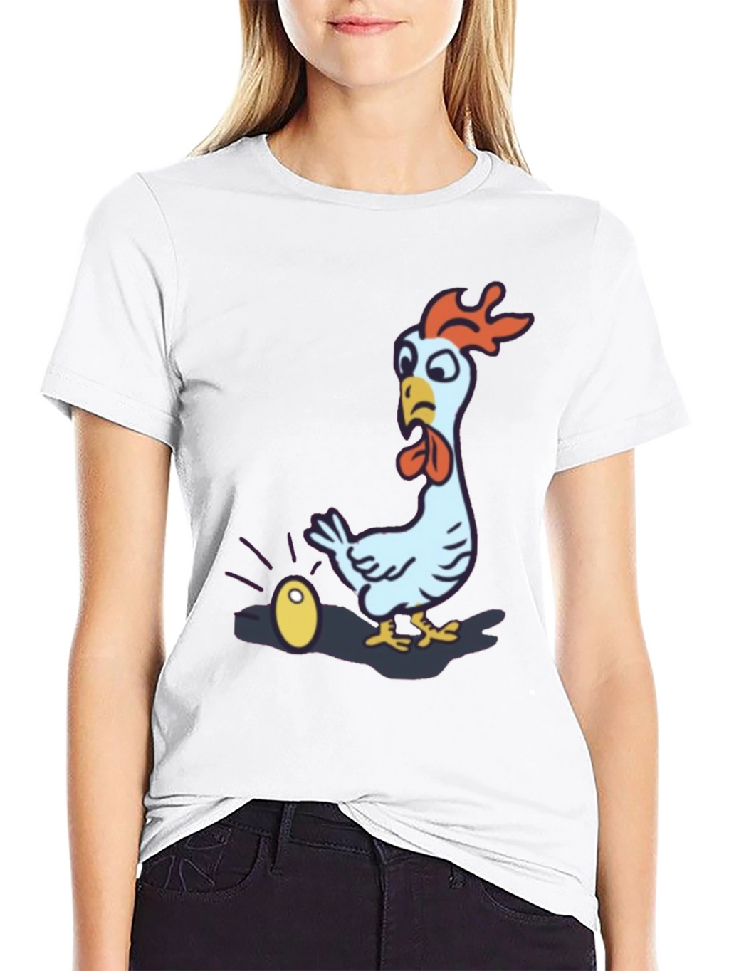 Funny Chicken Golden Egg Black T-Shirt