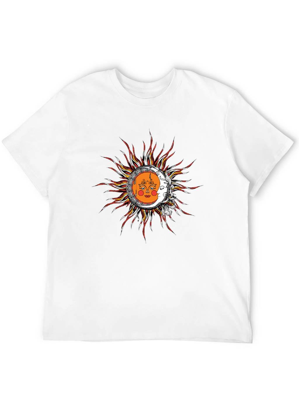Sun and Moon Graphic T-Shirt - Celestial Design