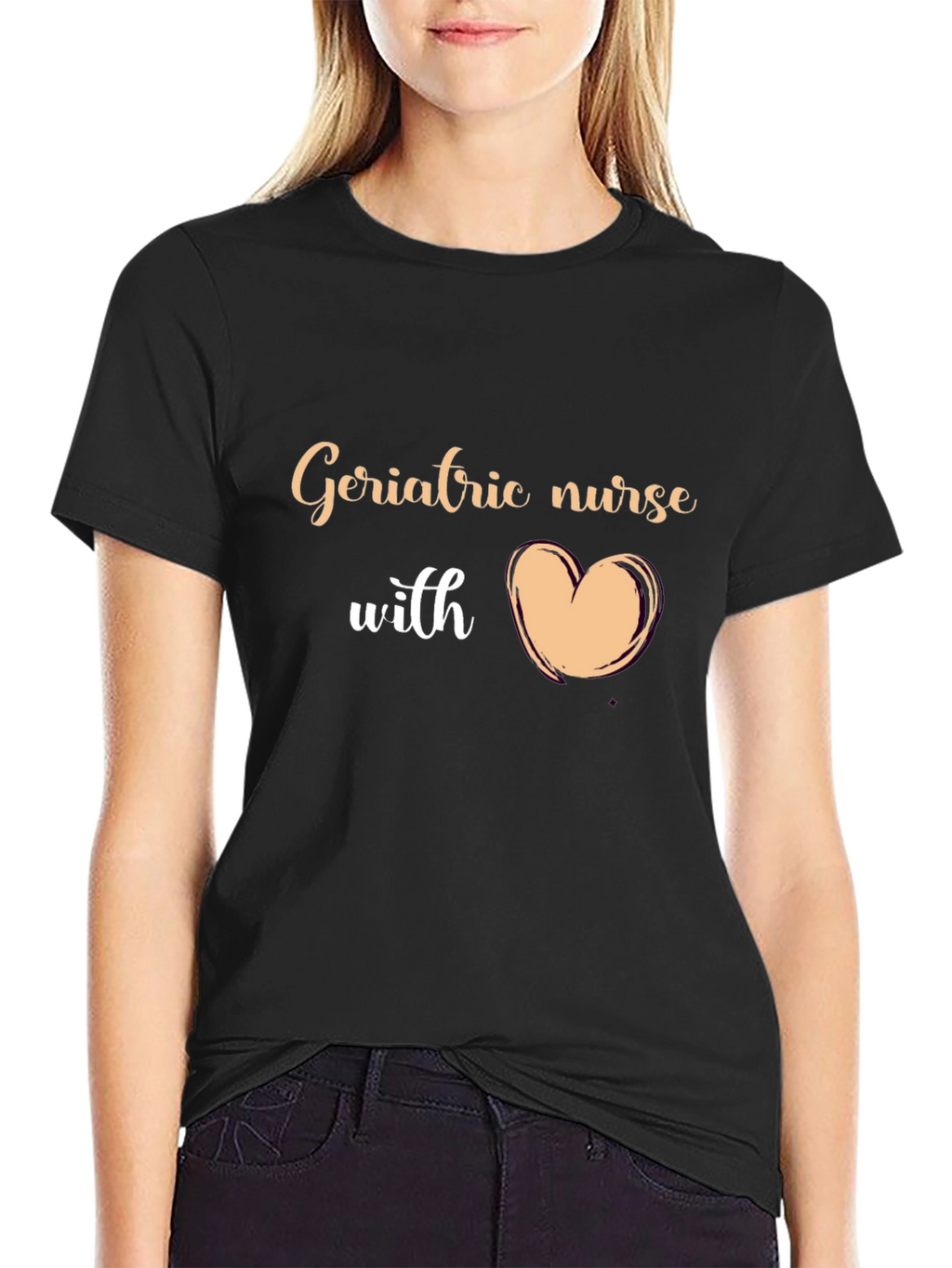 Geriatric Nurse with Heart T-Shirt