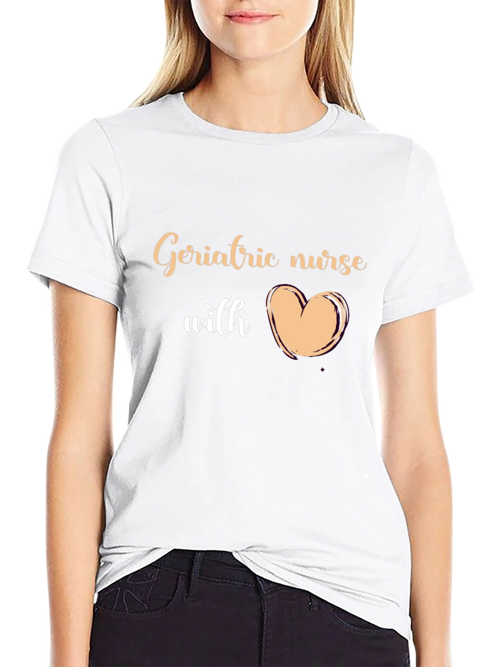 Geriatric Nurse with Heart T-Shirt