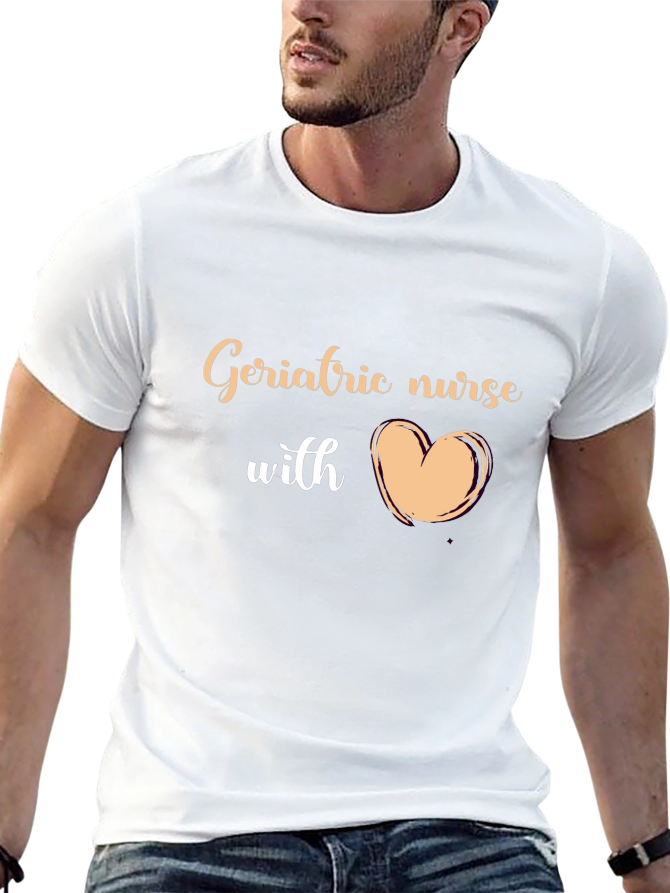 Geriatric Nurse with Heart T-Shirt