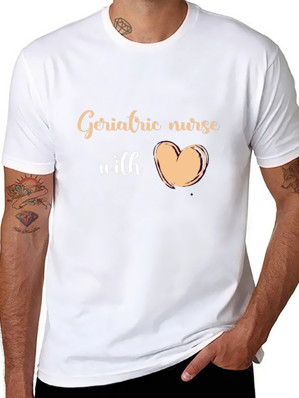 Geriatric Nurse with Heart T-Shirt
