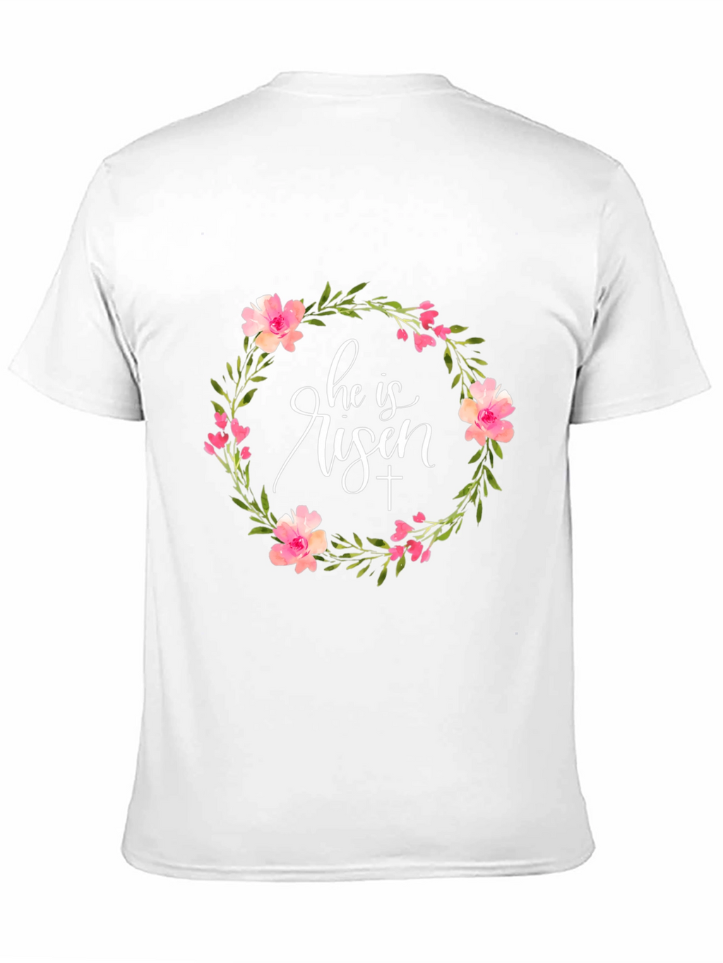 He is Risen Floral Wreath Easter T-Shirt