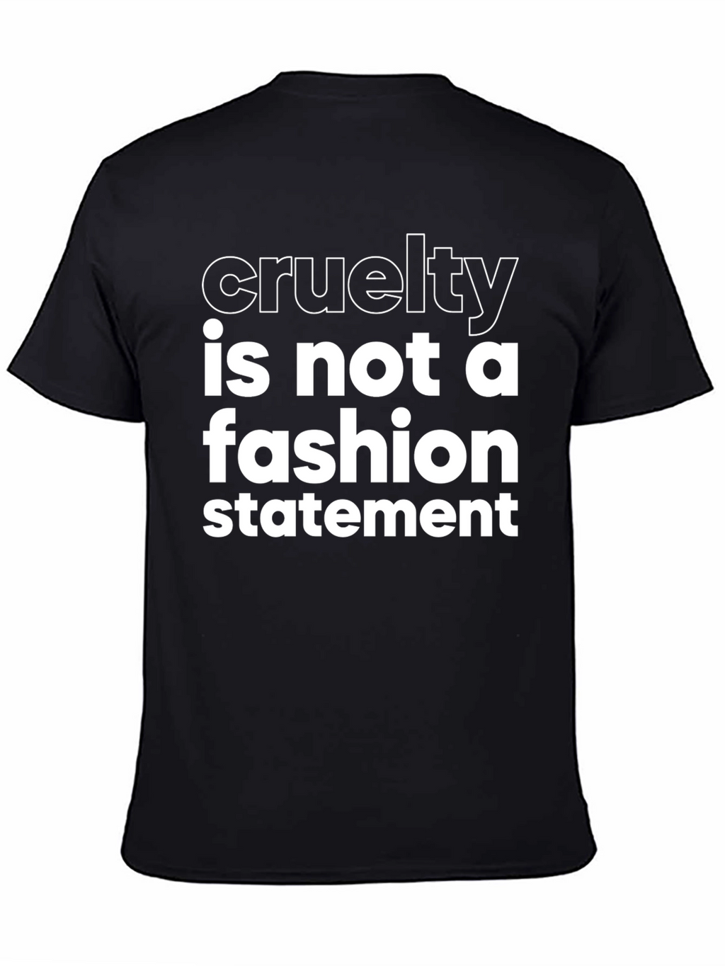 Cruelty Is Not a Fashion Statement Black T-Shirt