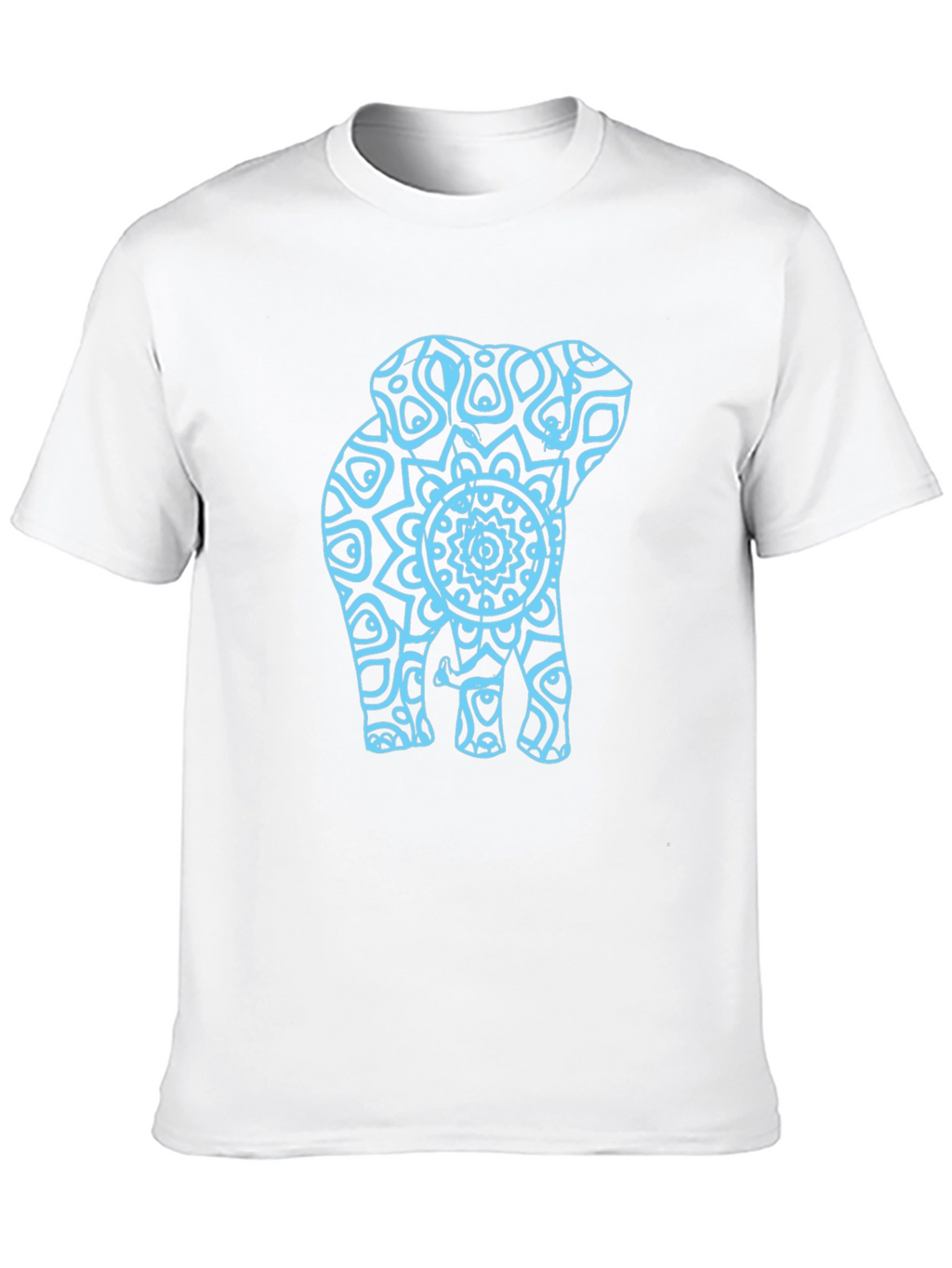 Elephant Mandala Graphic Tee - Casual Black T-Shirt