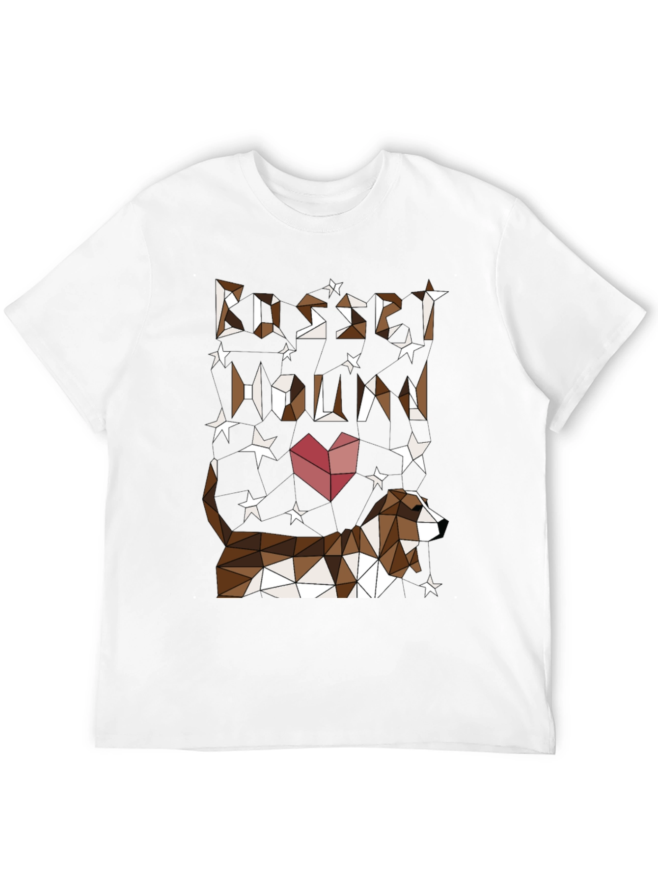 Geometric Basset Hound Graphic T-Shirt