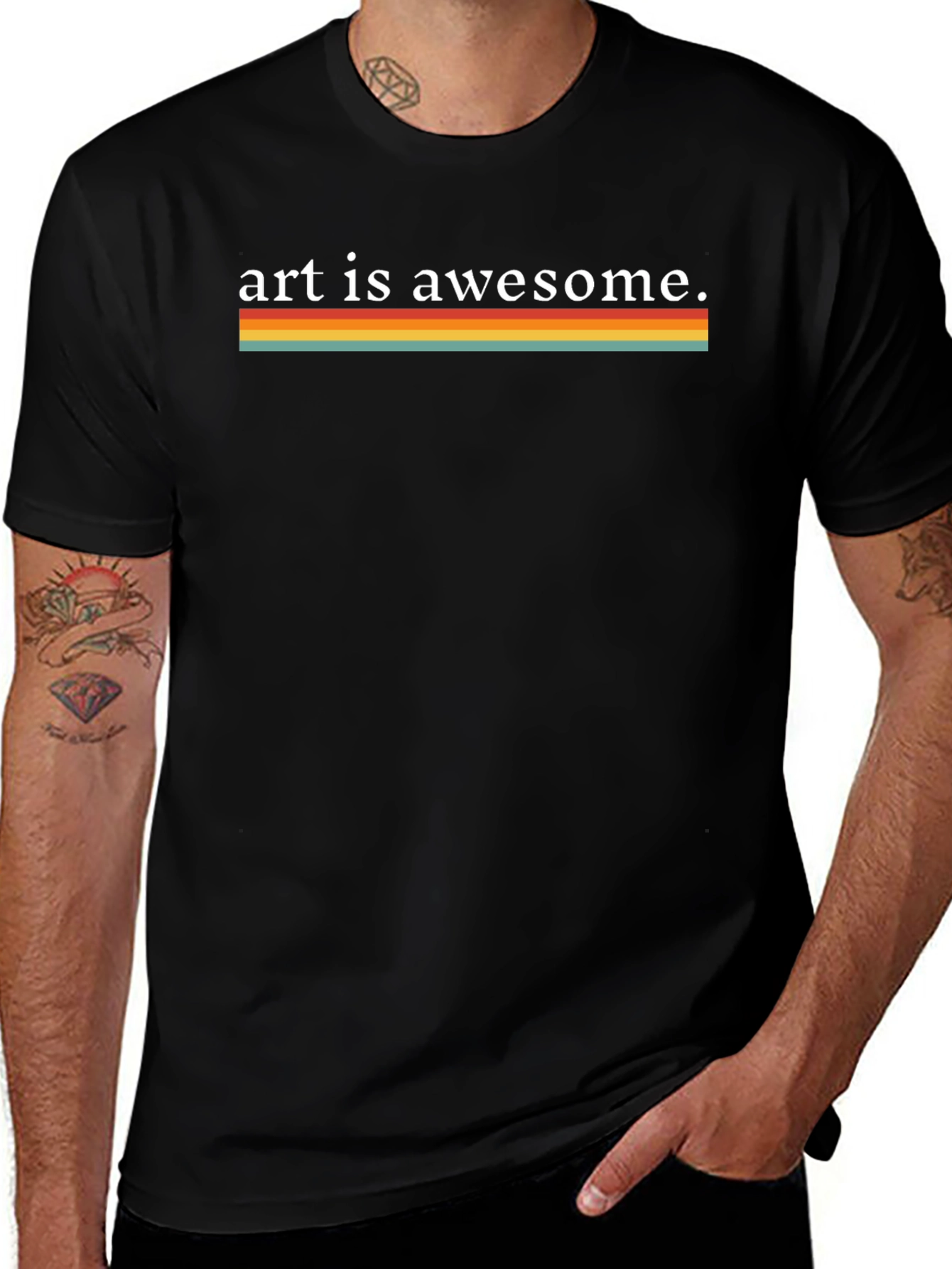 Art is Awesome Retro Graphic Tee
