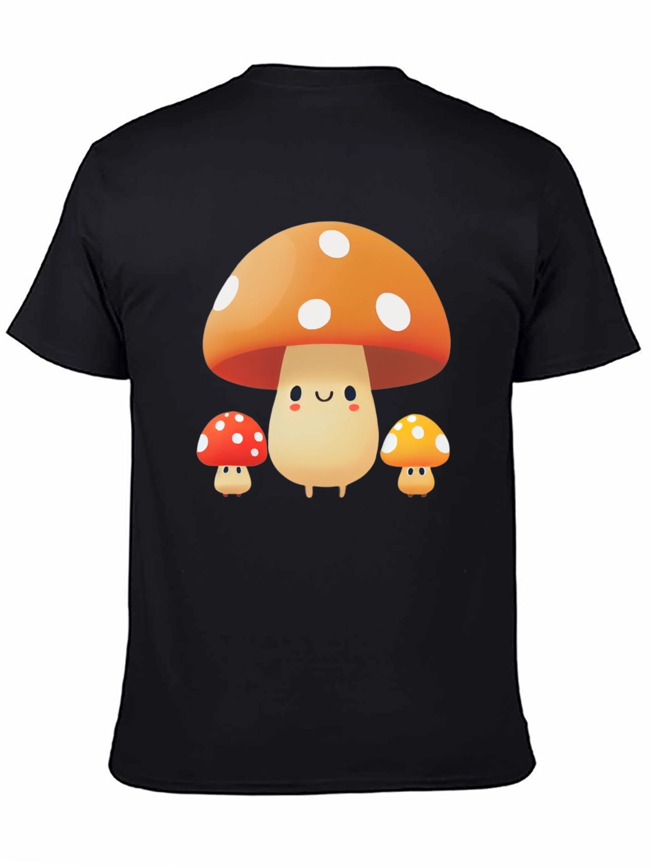 Cute Mushroom Trio Graphic Tee - Soft Cotton Comfort