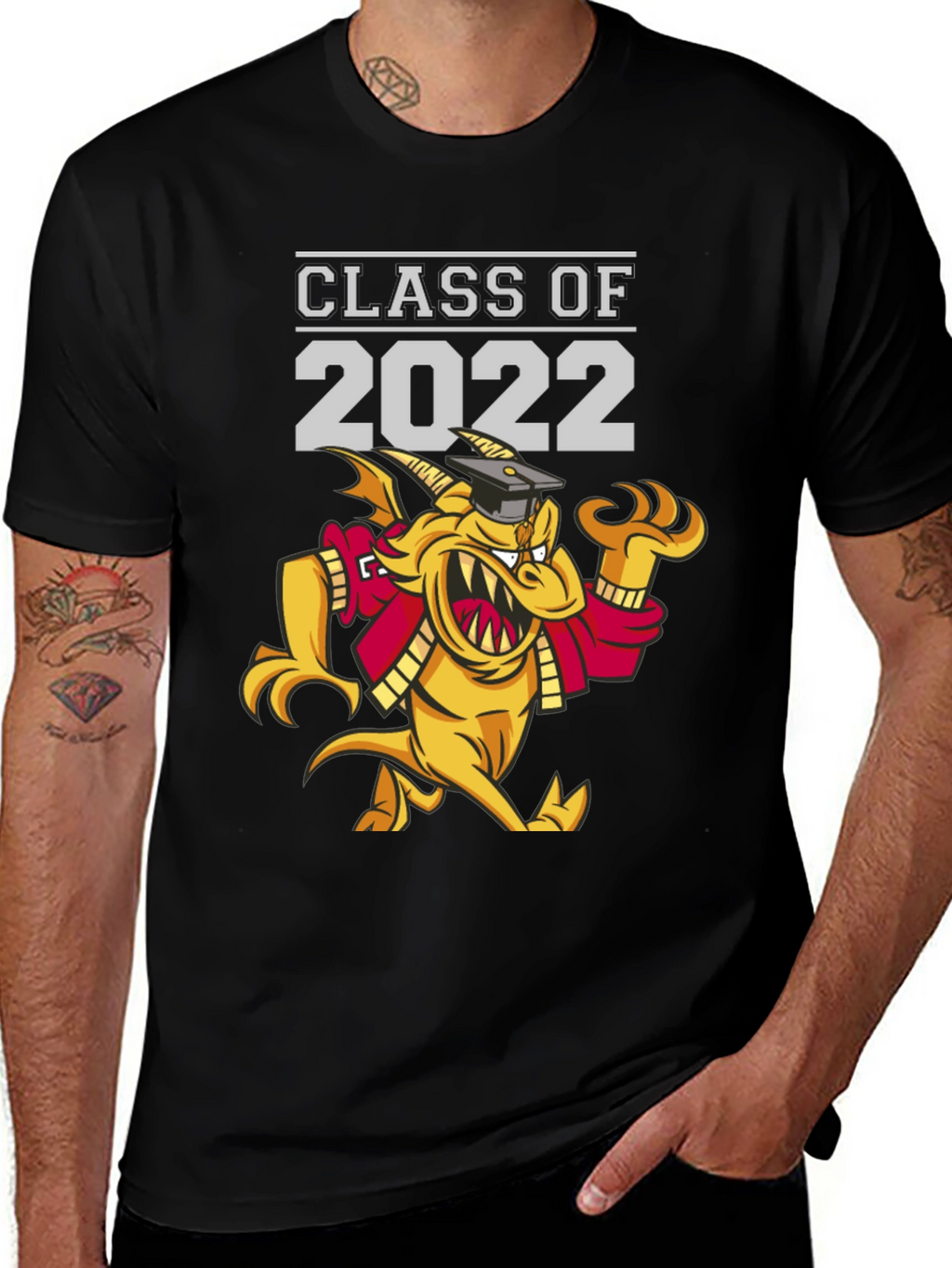 Class of 2022 Graduation T-Shirt - Dragon Mascot