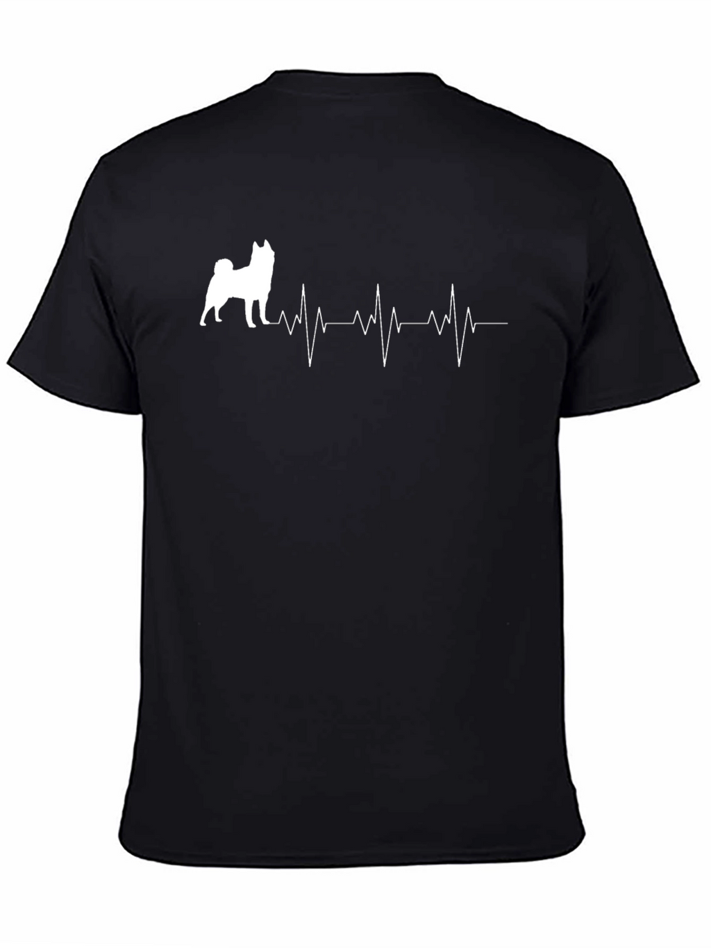 Dog Heartbeat T-Shirt - Unisex Black Tee