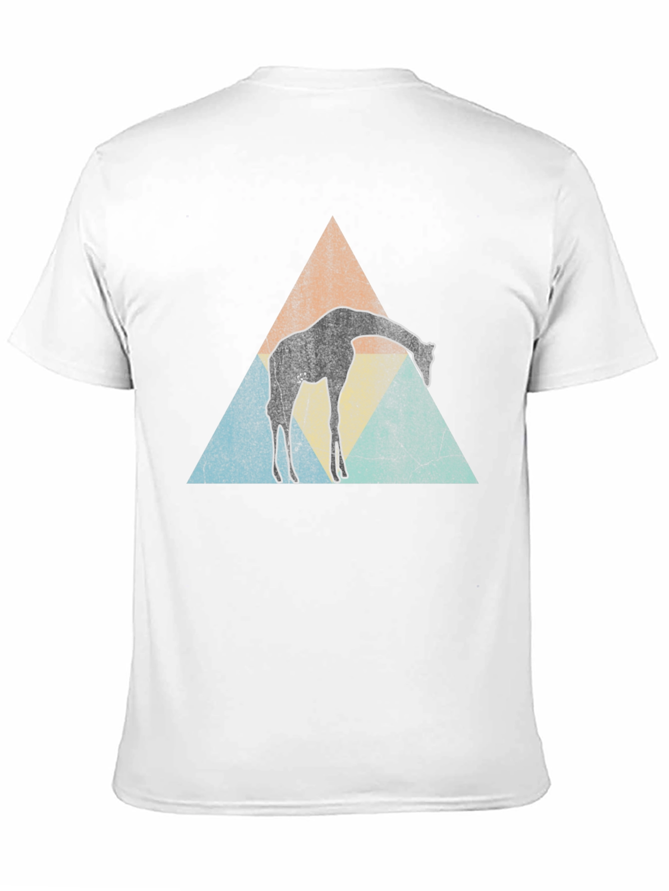 Giraffe Triangle T-Shirt - Black Graphic Tee