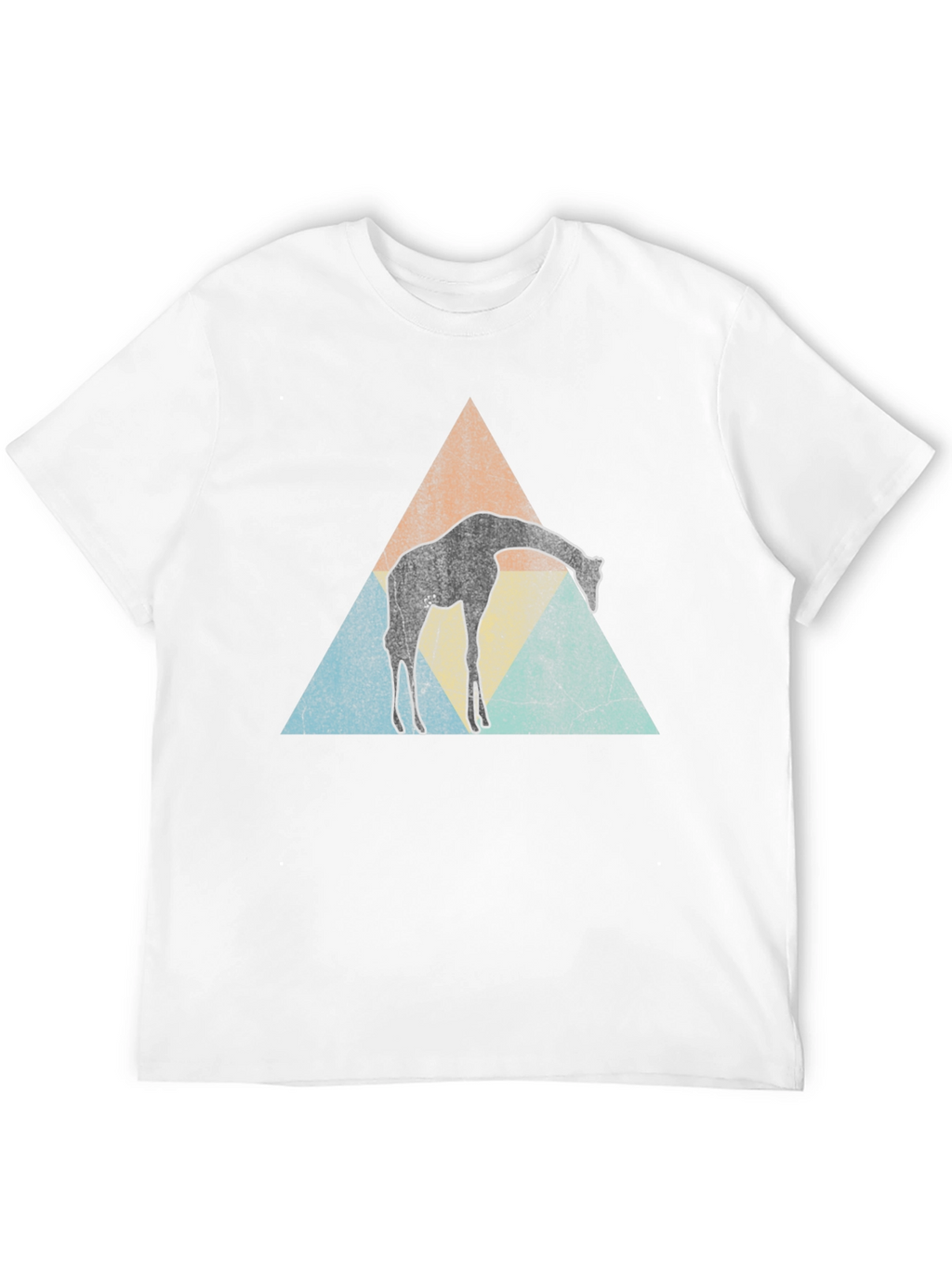 Giraffe Triangle T-Shirt - Black Graphic Tee