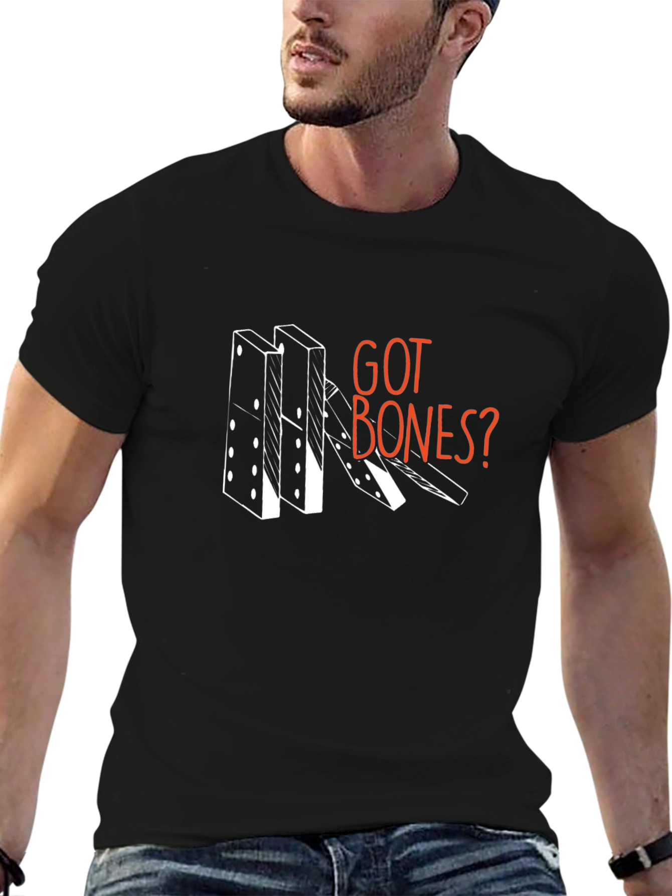 Got Bones? Domino T-Shirt - Unique Graphic Tee